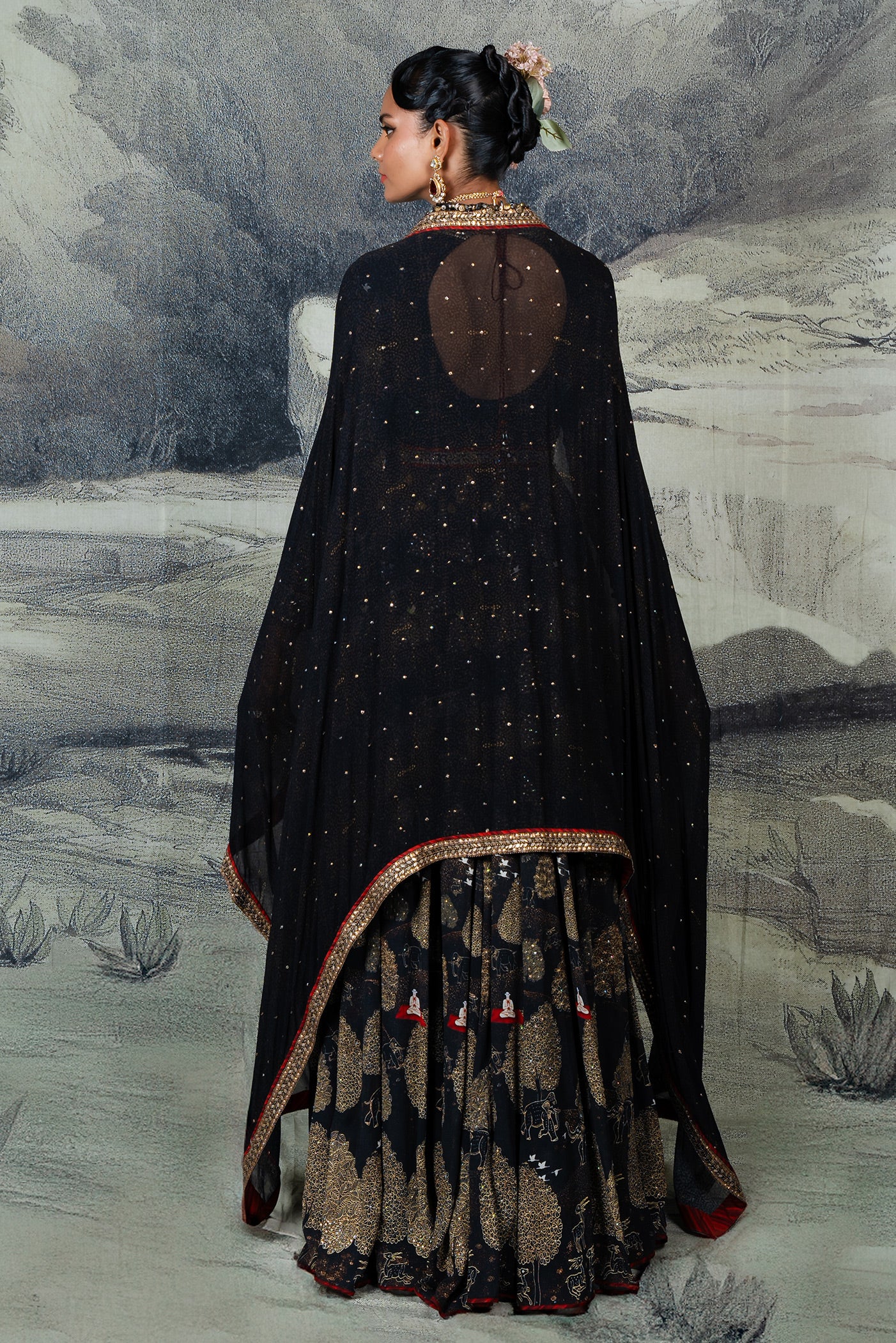 Midnight Blue Anarkali Set | BARODA