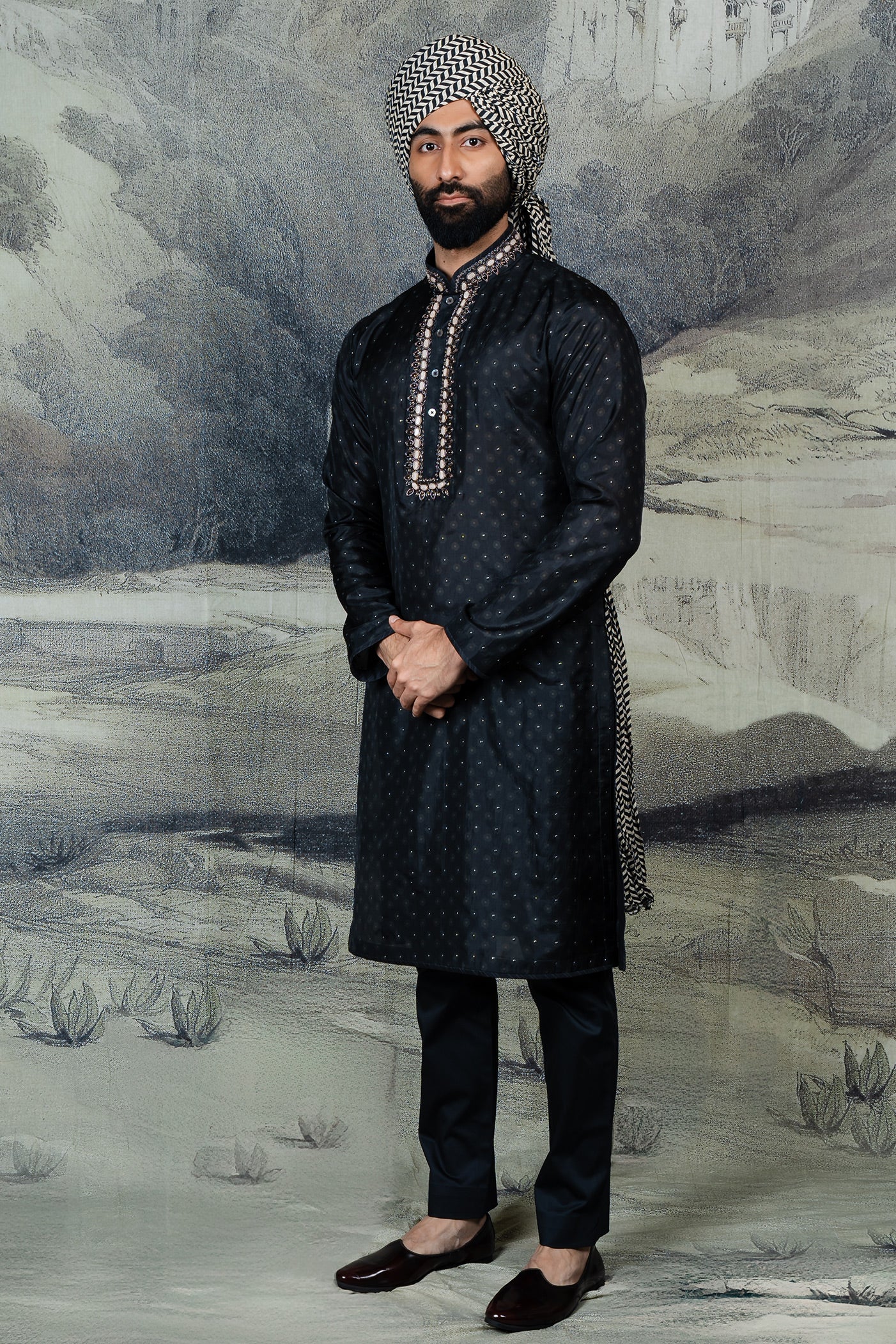 Midnight Blue Kurta Set | BARODA