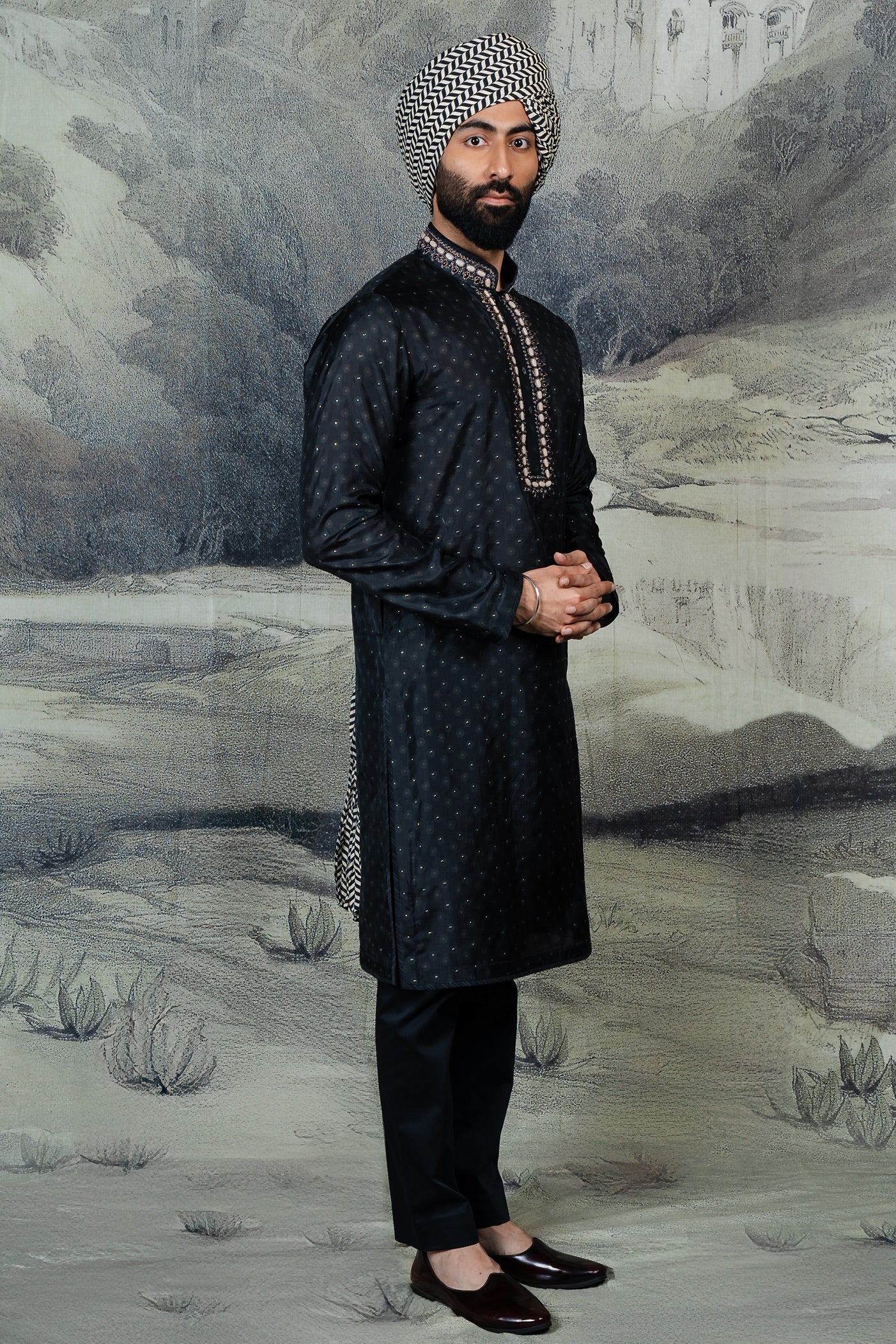 Midnight Blue Kurta Set | BARODA