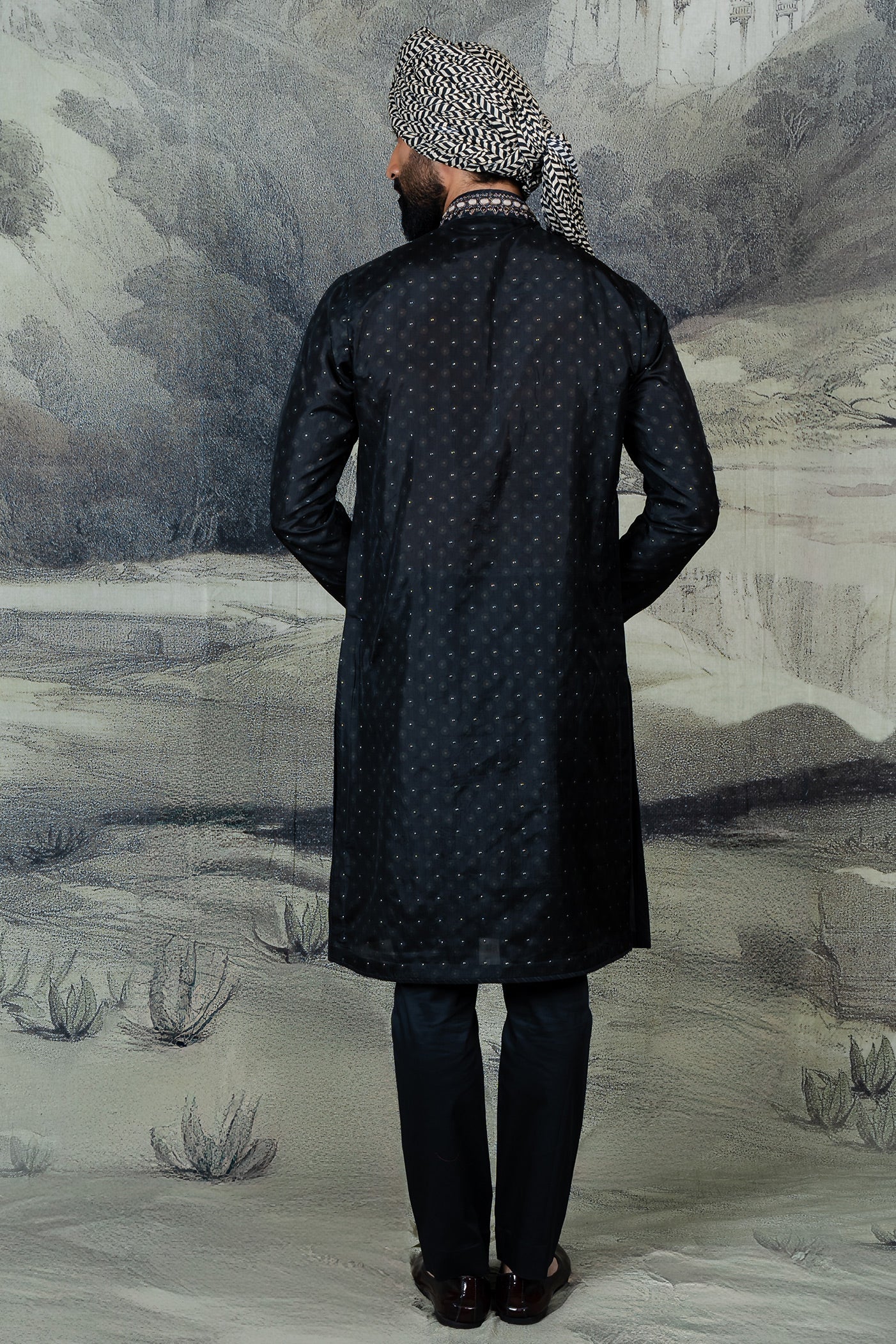 Midnight Blue Kurta Set | BARODA