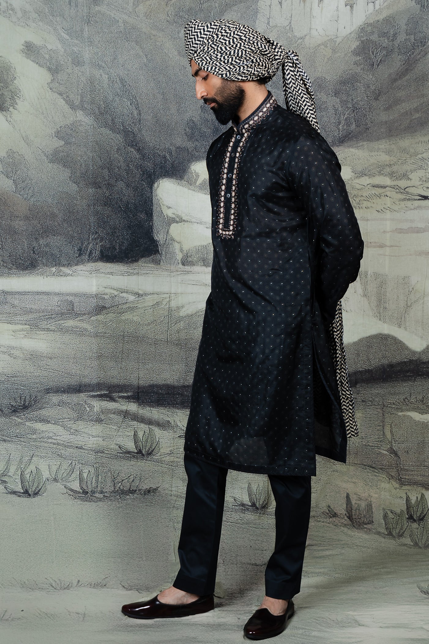 Midnight Blue Kurta Set | BARODA