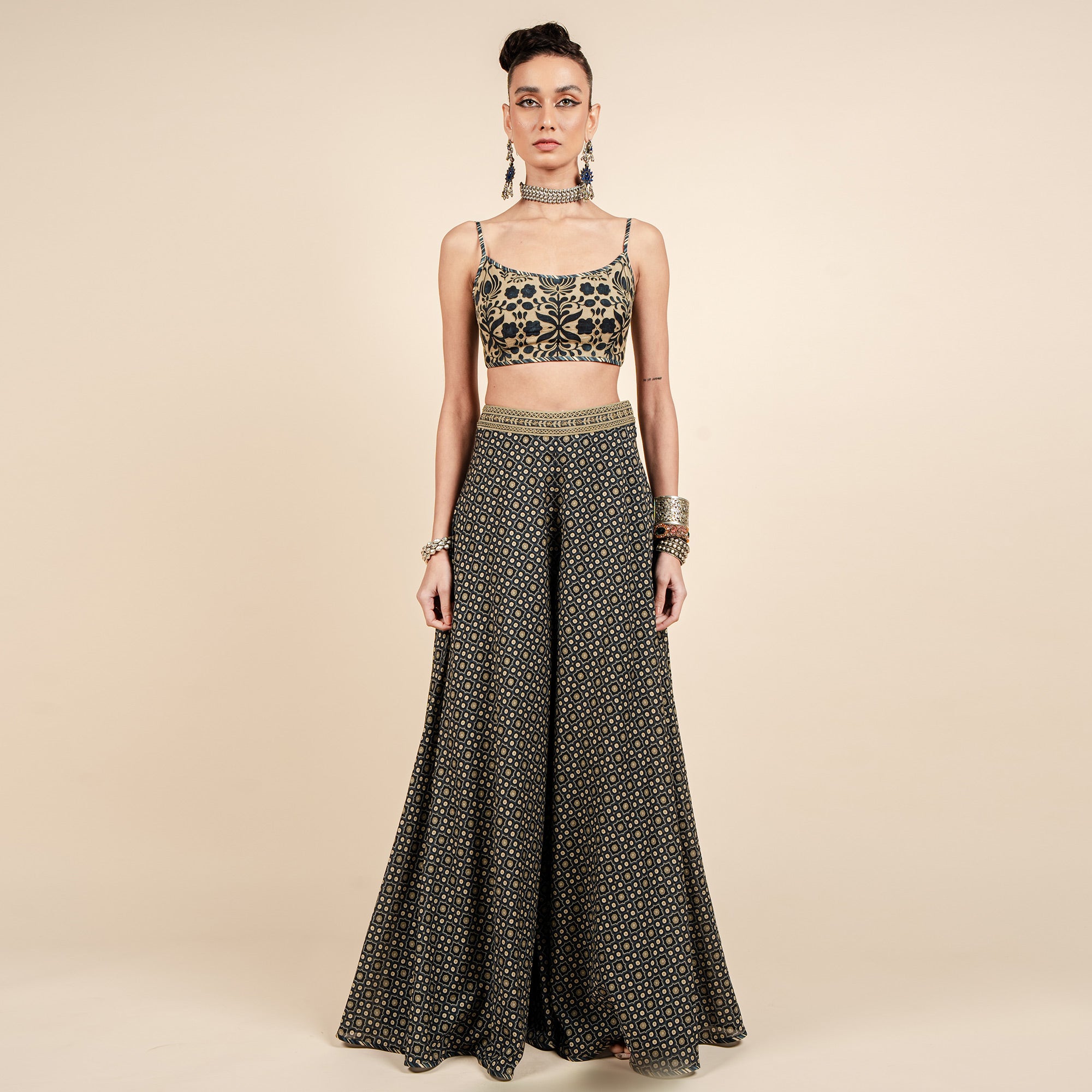 Midnight Blue Sharara Set | CHAR