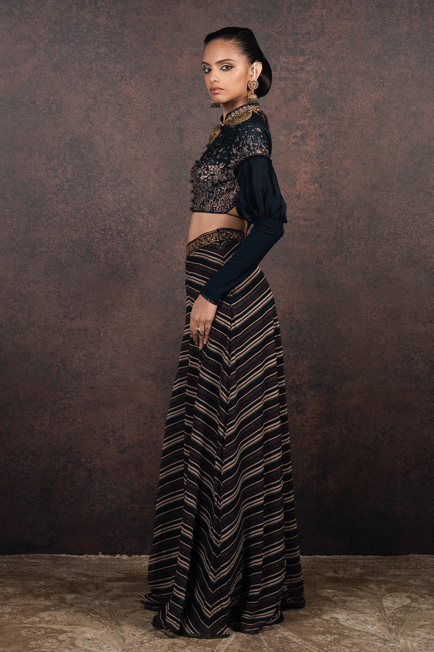 Midnight Blue Sharara Set | MURAQQA