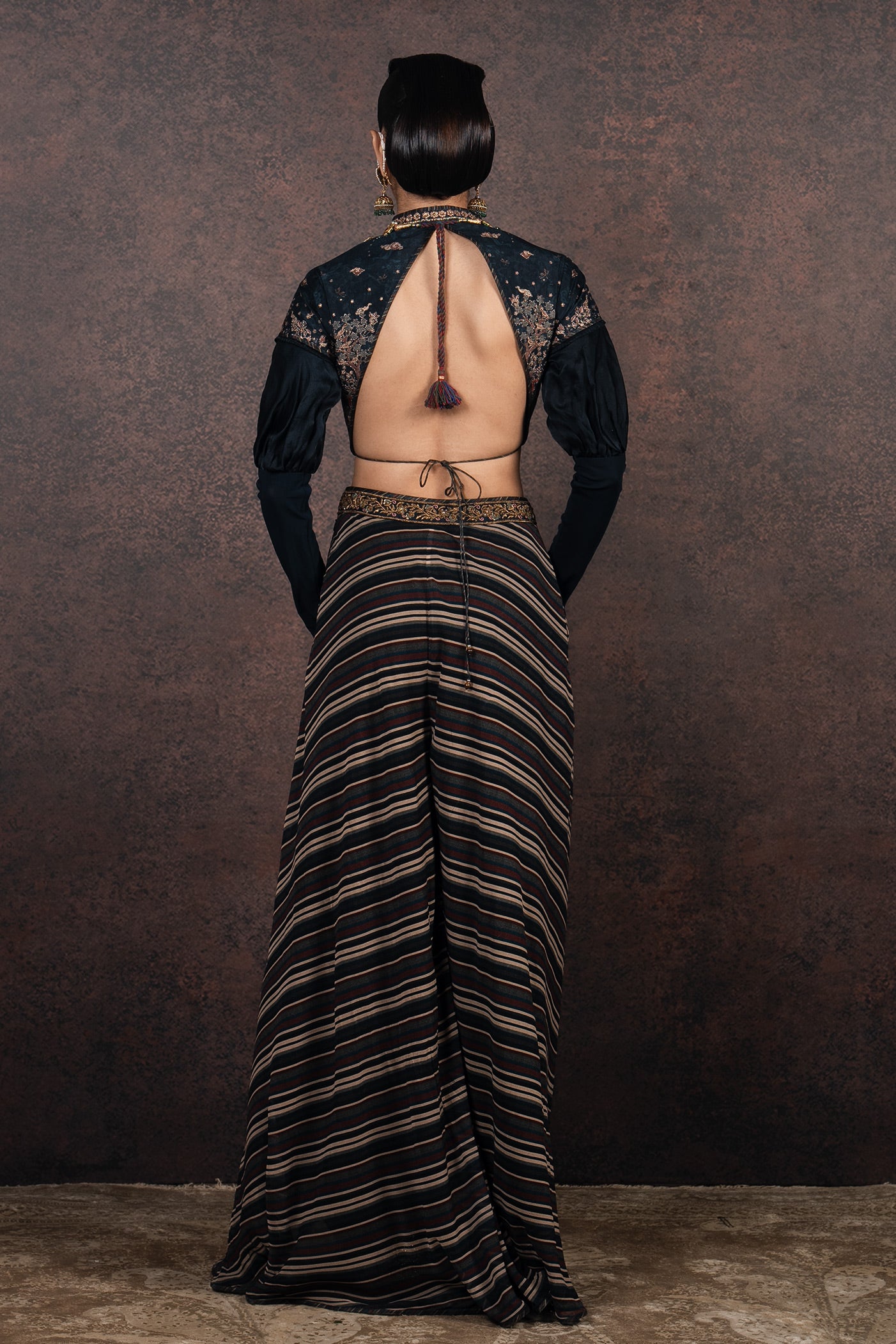 Midnight Blue Sharara Set | MURAQQA