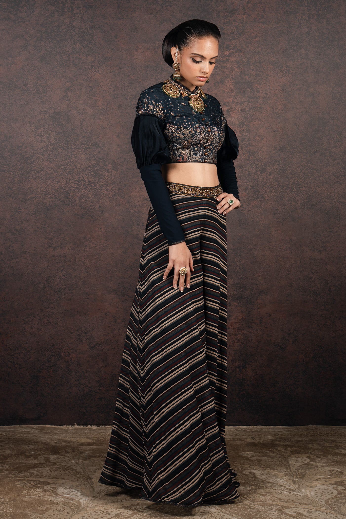 Midnight Blue Sharara Set | MURAQQA