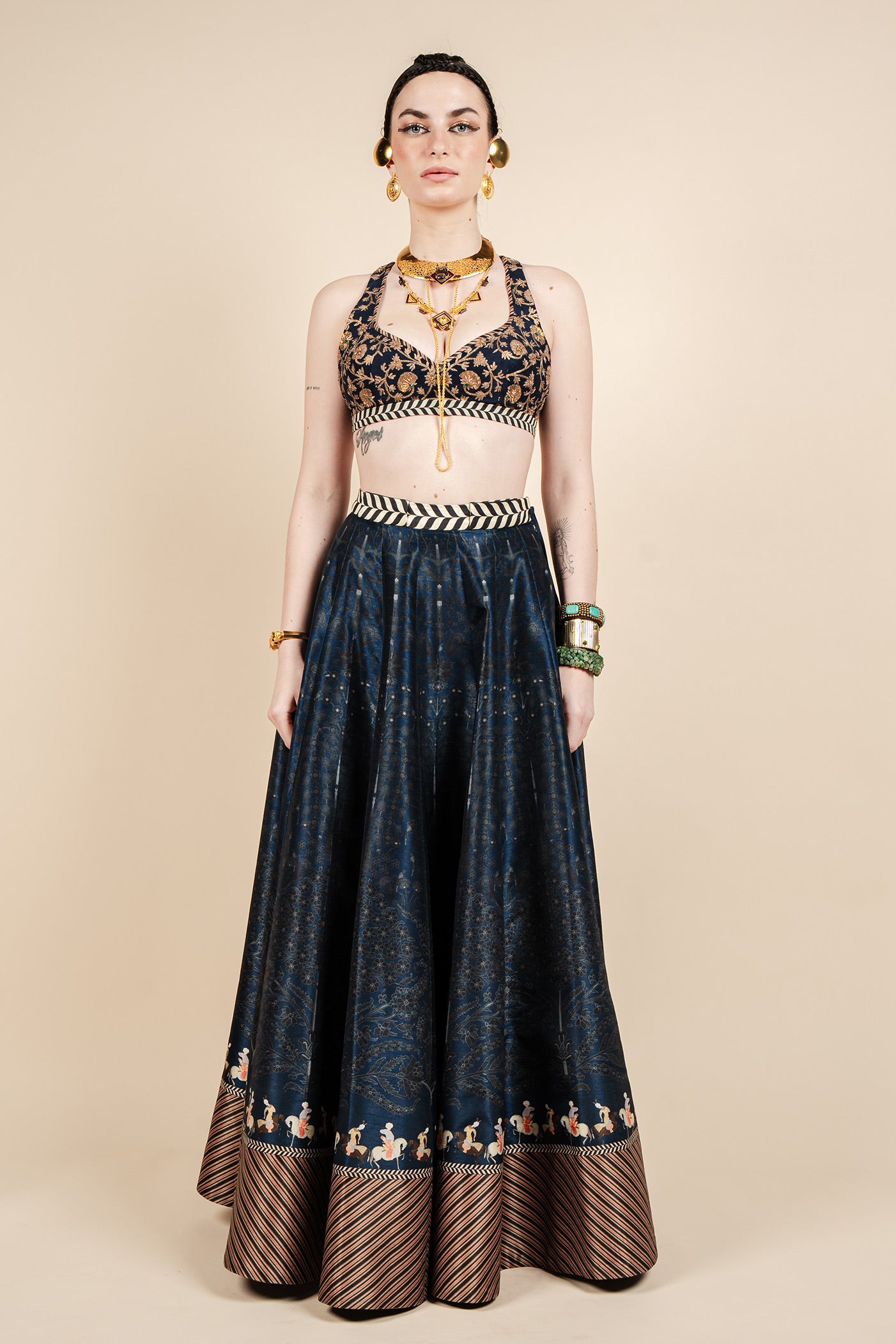 Blue Charlotte Skirt Set