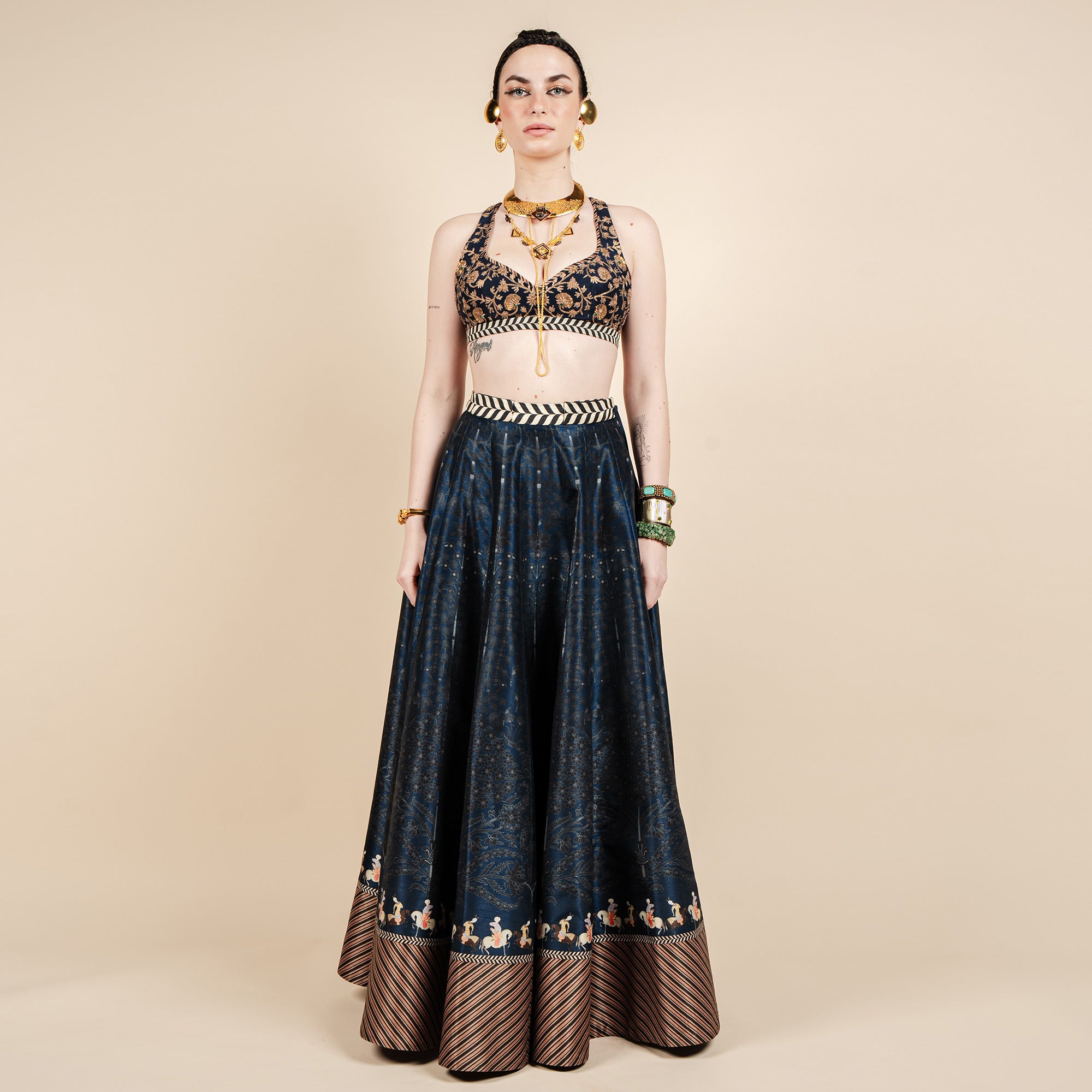 Midnight Blue Skirt Set | CHAR