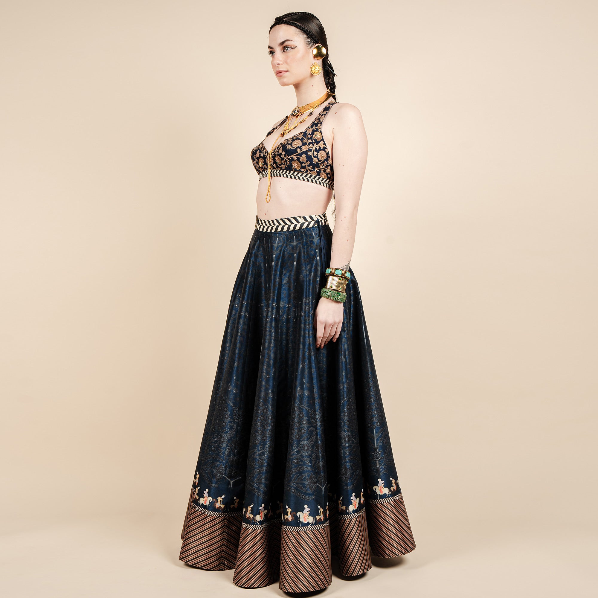 Midnight Blue Skirt Set | CHAR