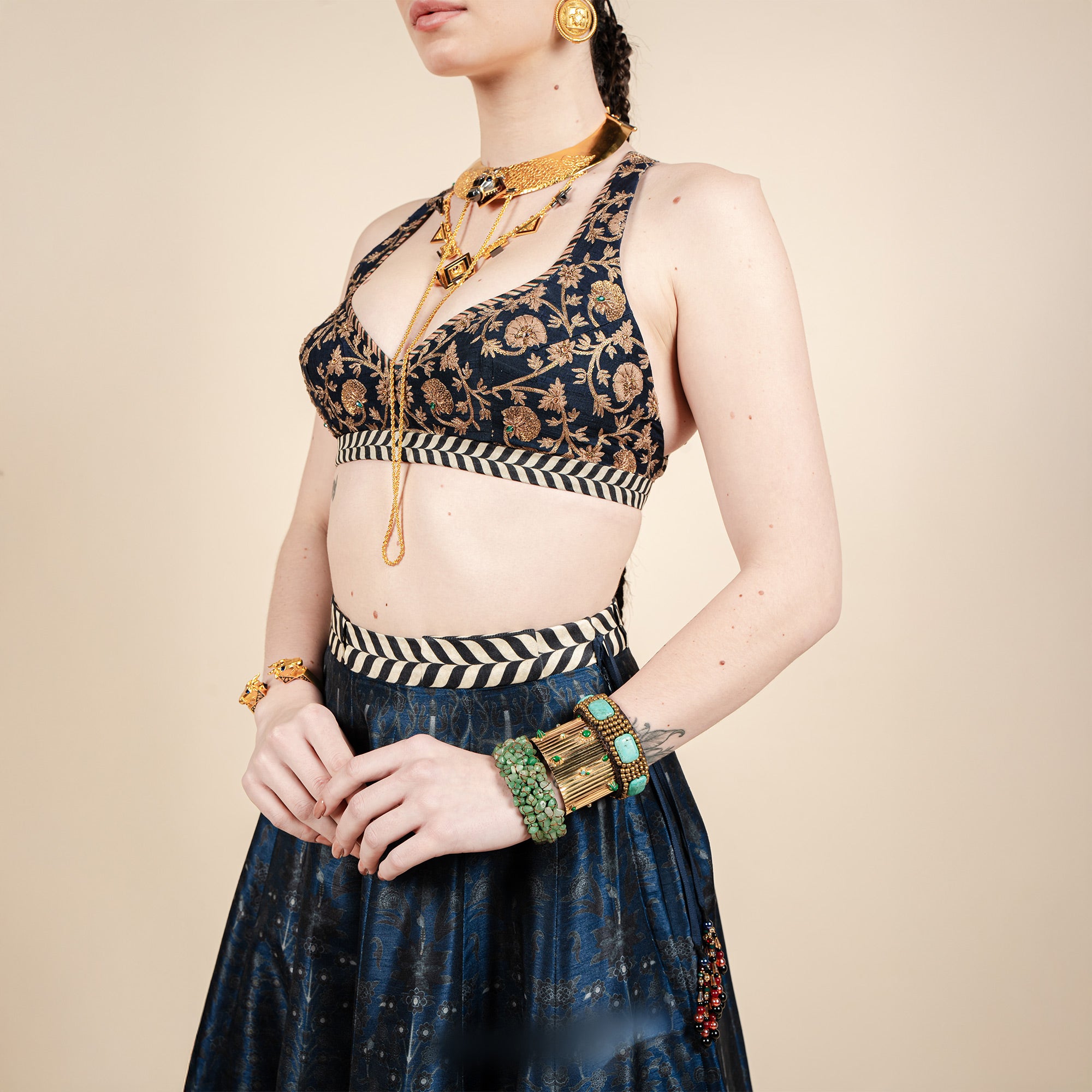 Midnight Blue Skirt Set | CHAR