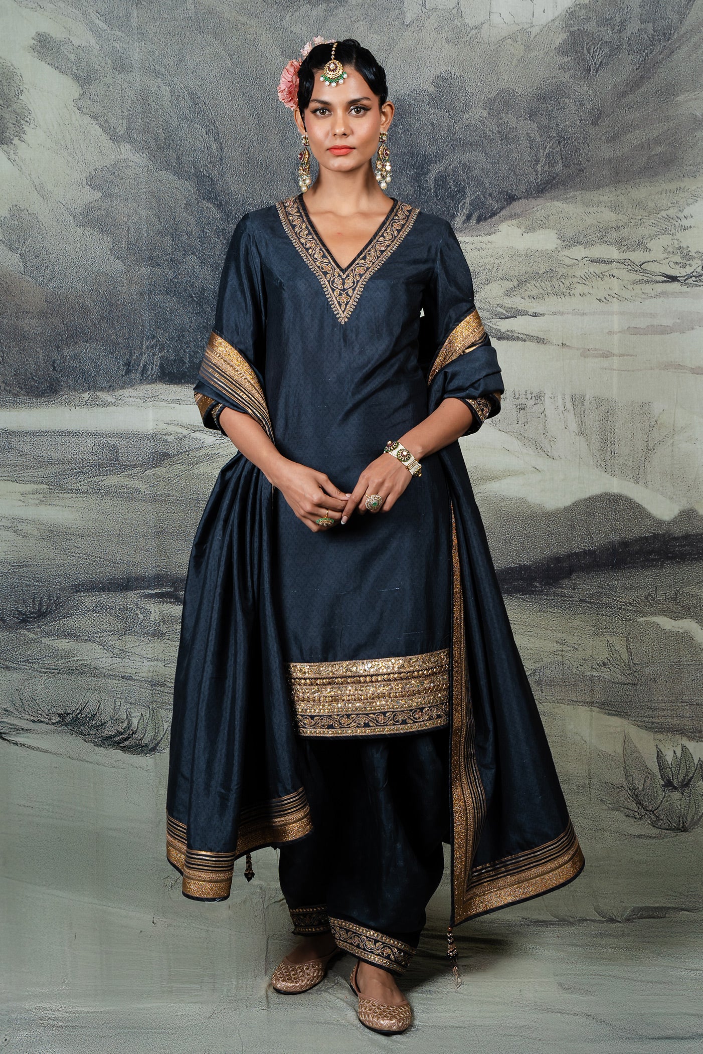 Midnight Blue Tunic Set | BARODA