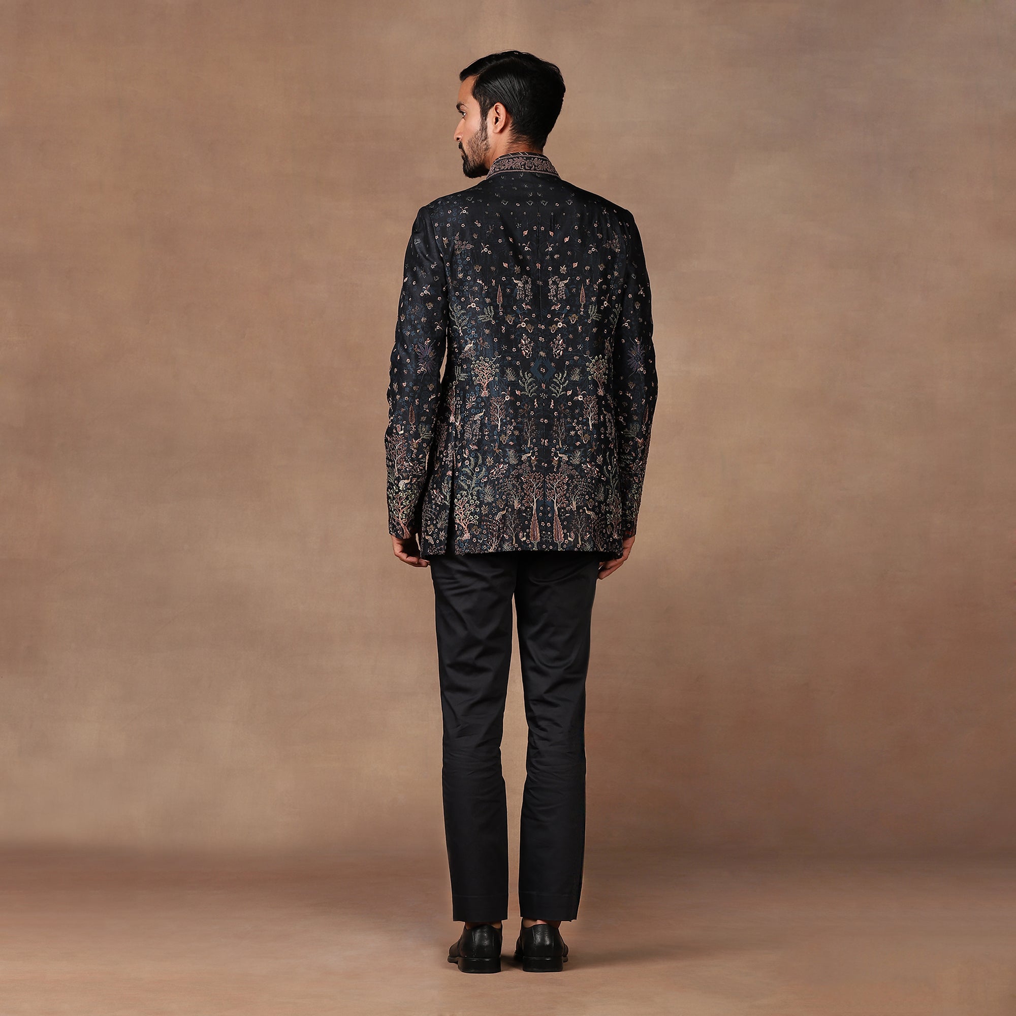 Midnight Blue Bandhgala Set | MURAQQA