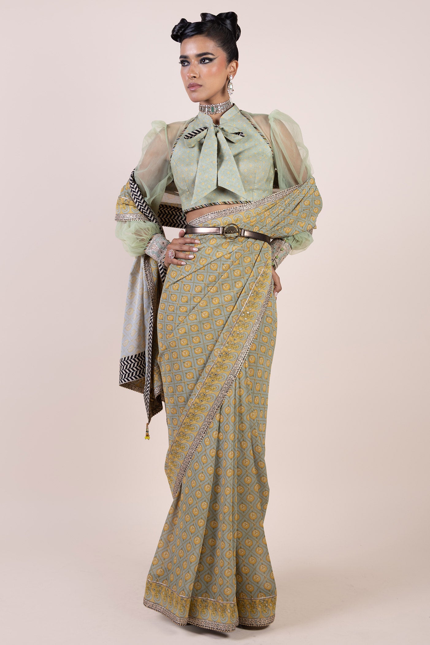 Mint Green Saree Set | CHHĒ