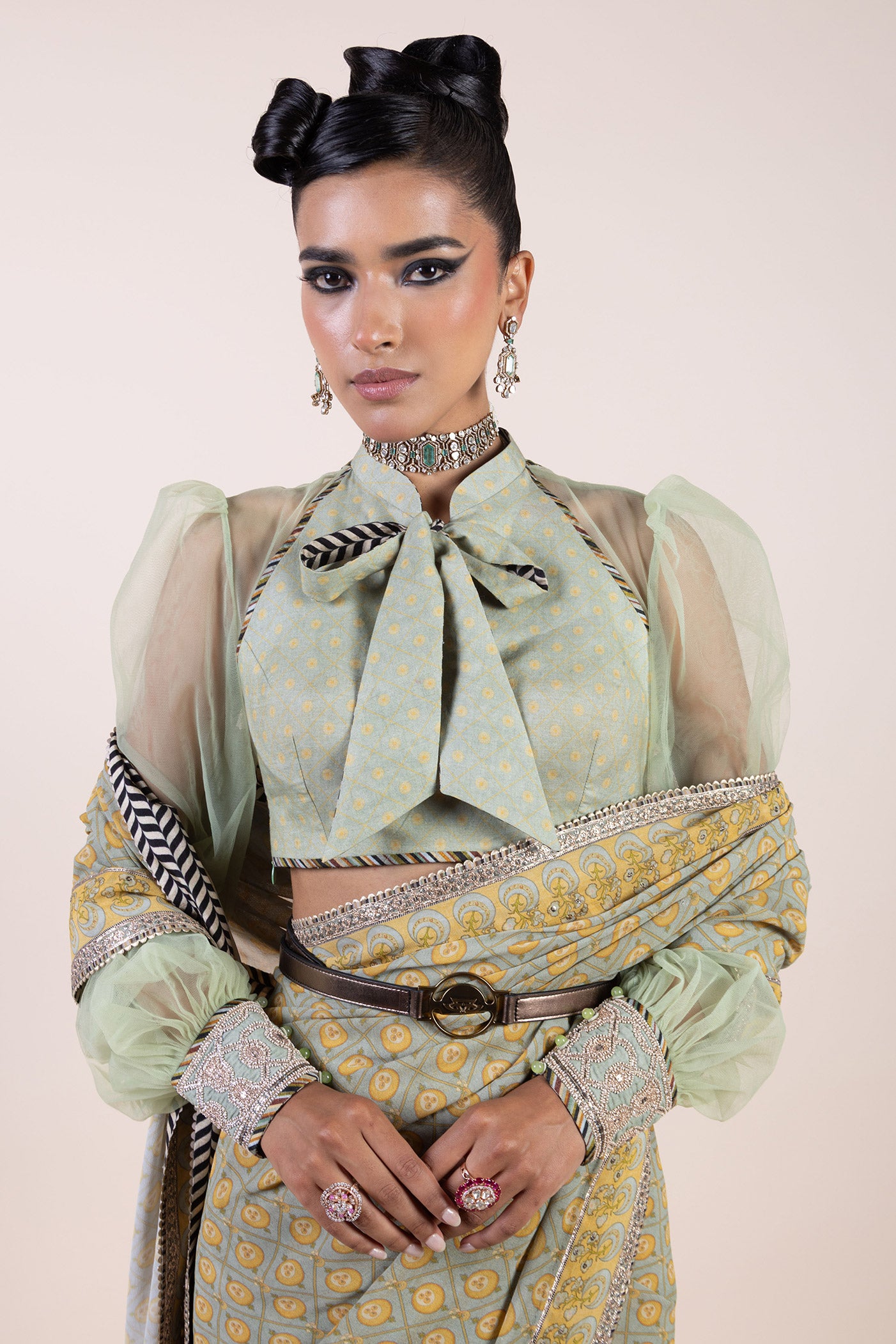 Mint Green Saree Set | CHHĒ