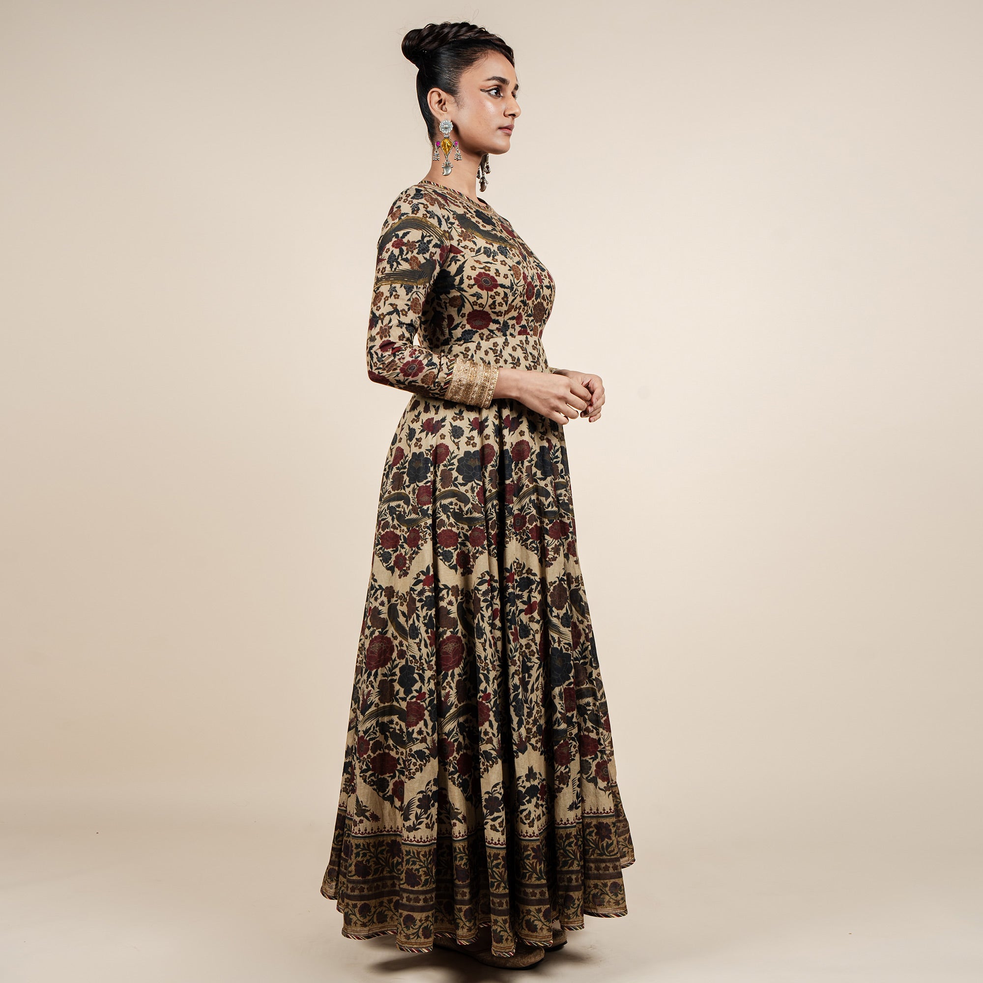 Multi-Hued Printed Anarkali | CHAR
