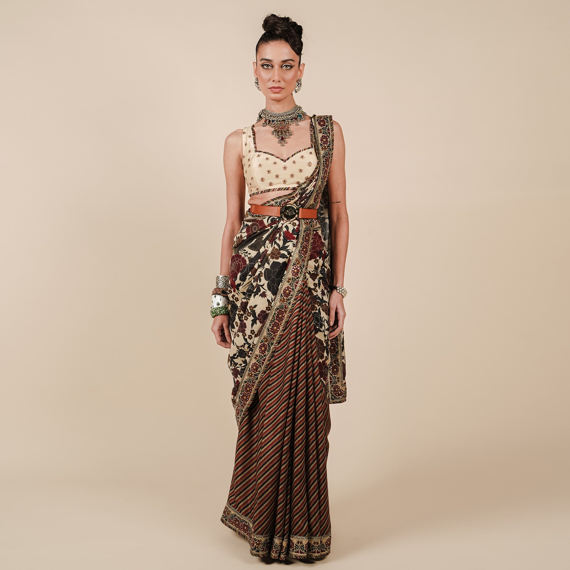 Multi-Hued Saree Set | CHAR