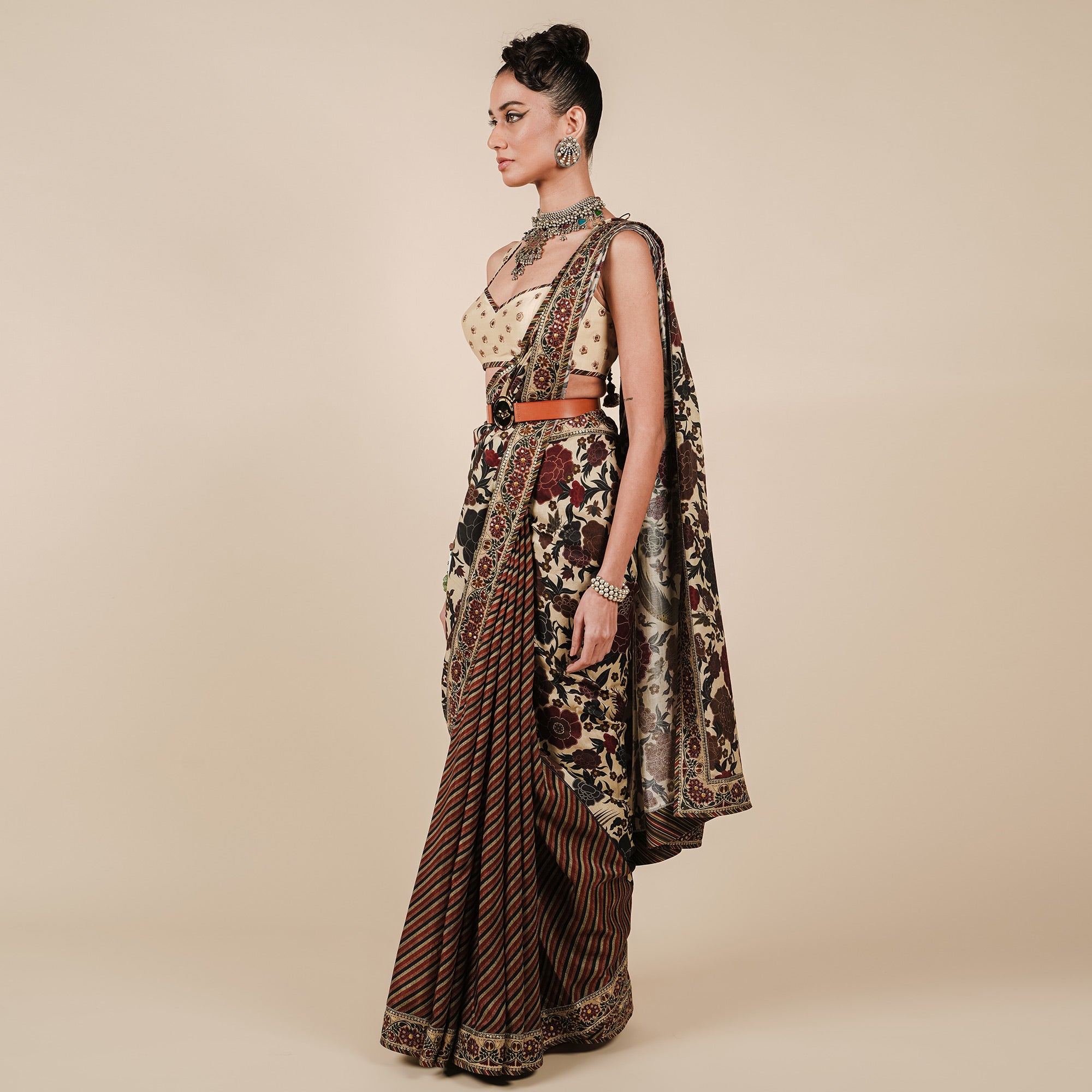 Multi-Hued Saree Set | CHAR