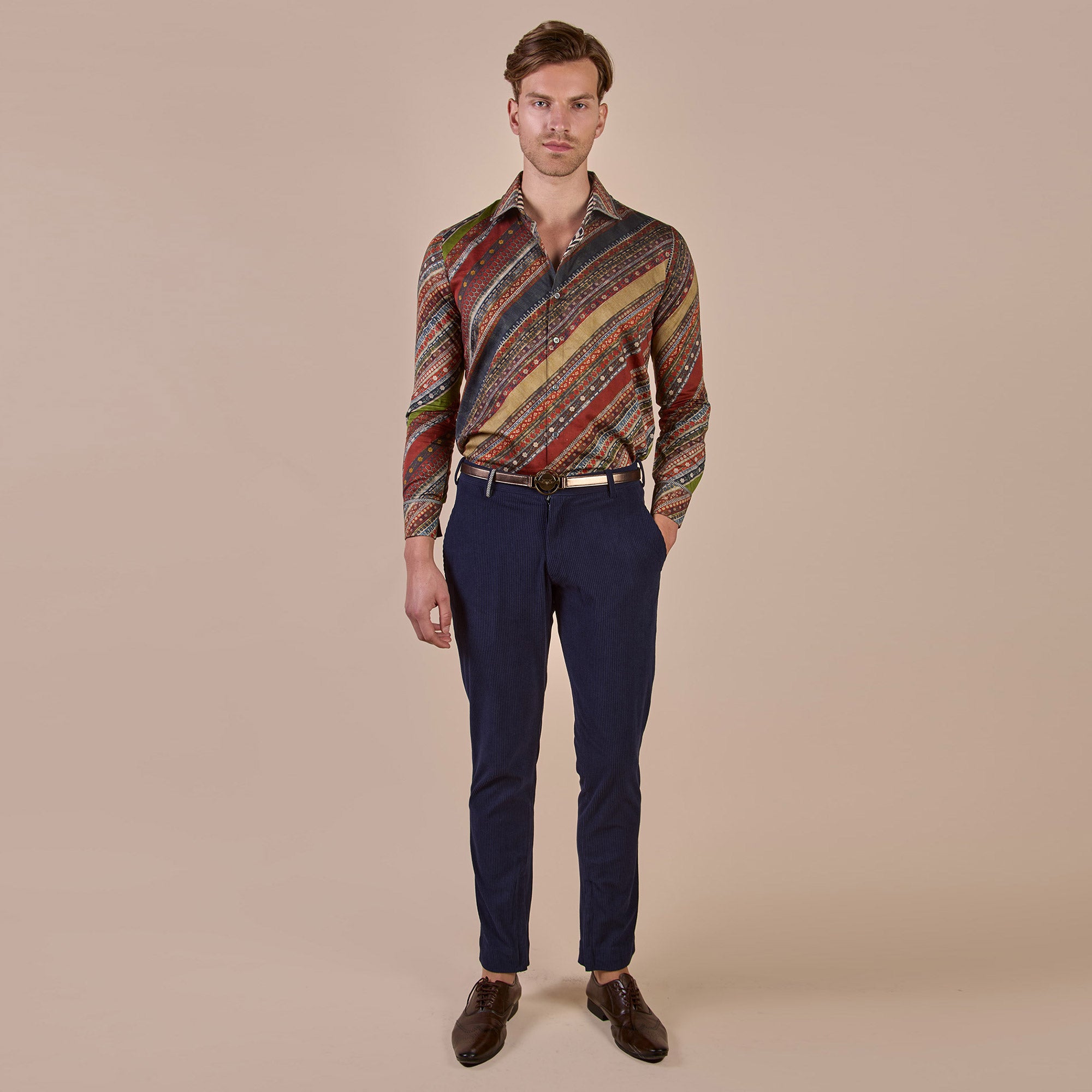 Multi Hued Striped Shirt | PANJ