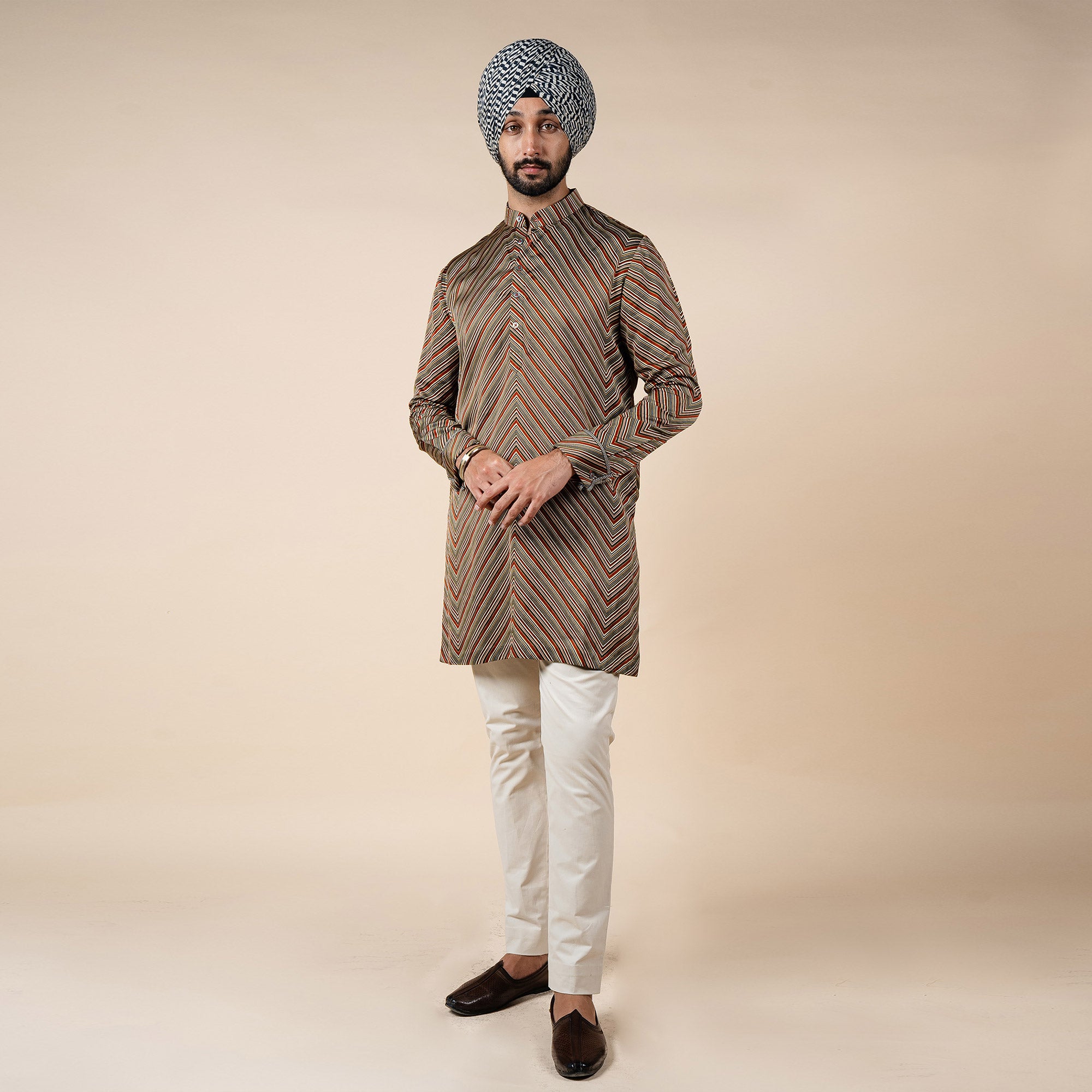Multicolored Striped Kurta | PANJ