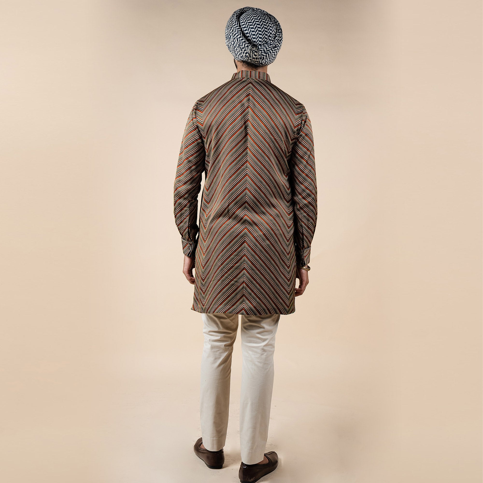 Multicolored Striped Kurta | PANJ
