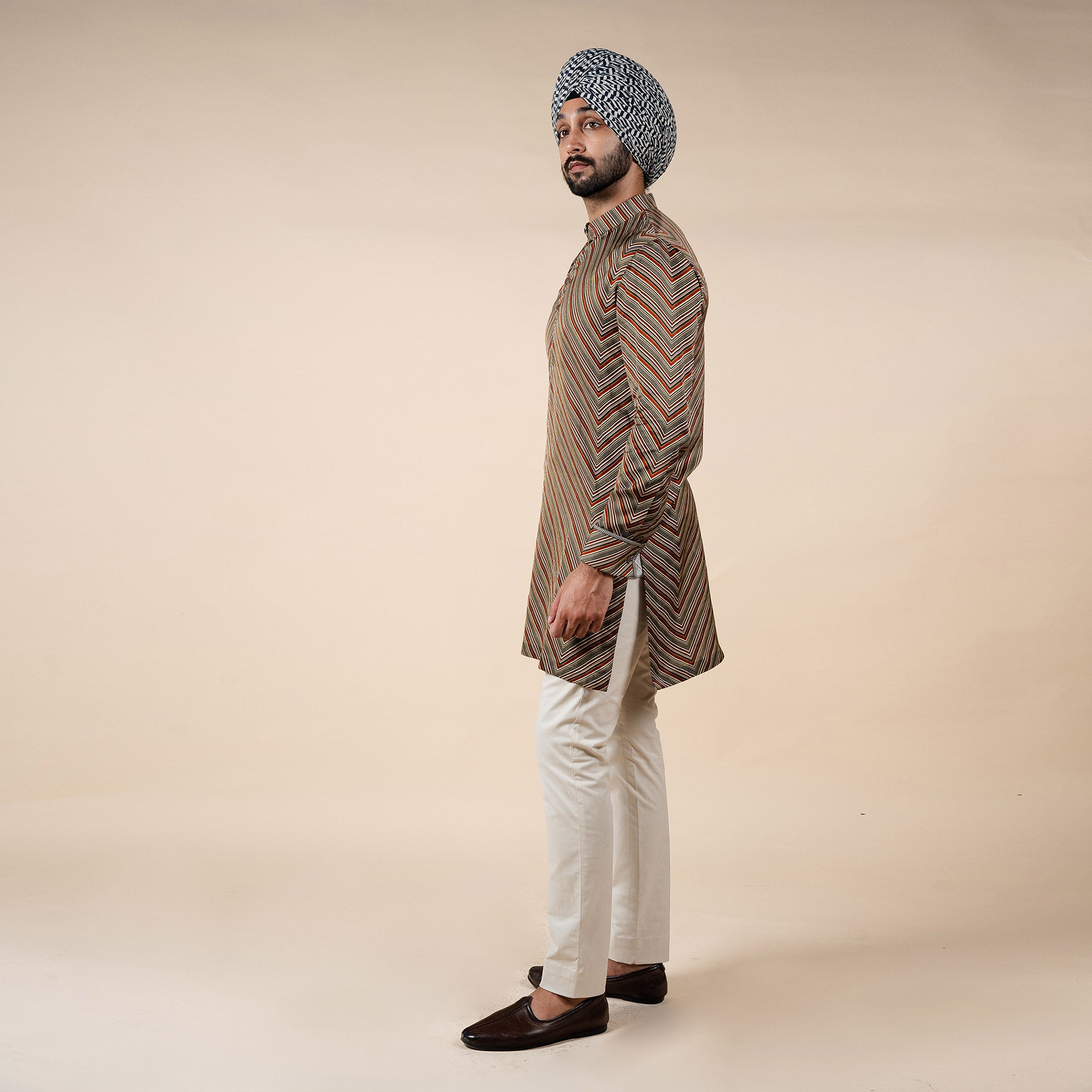 Multicolored Striped Kurta | PANJ