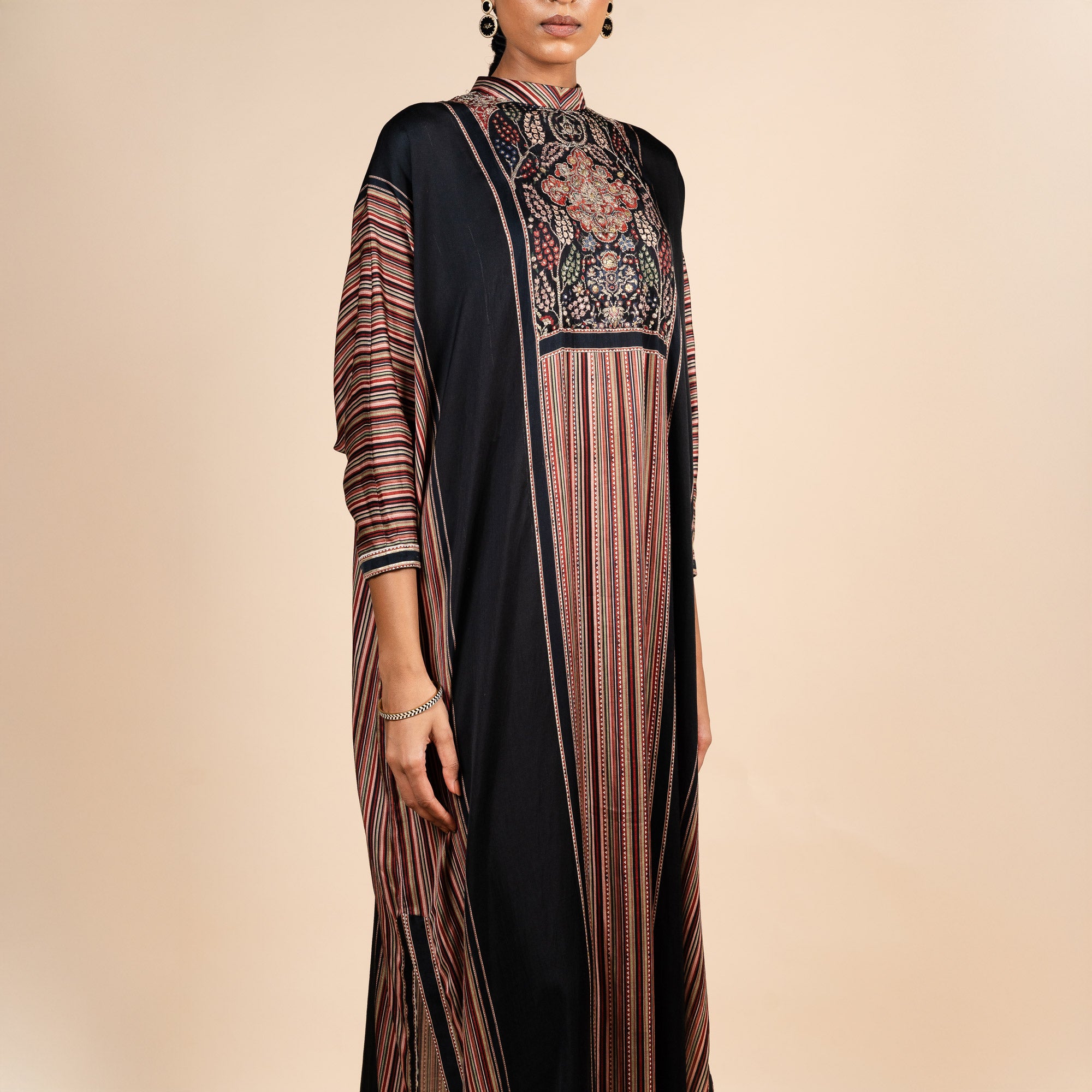 Multicoloured Striped Kaftan | PANJ
