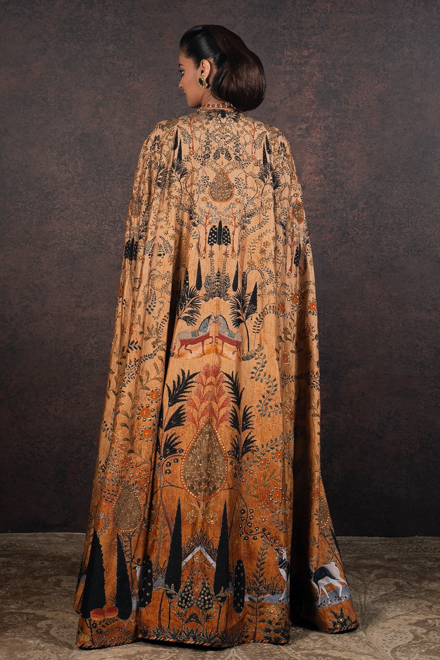 Mustard & Emerald Jacket Set | MURAQQA