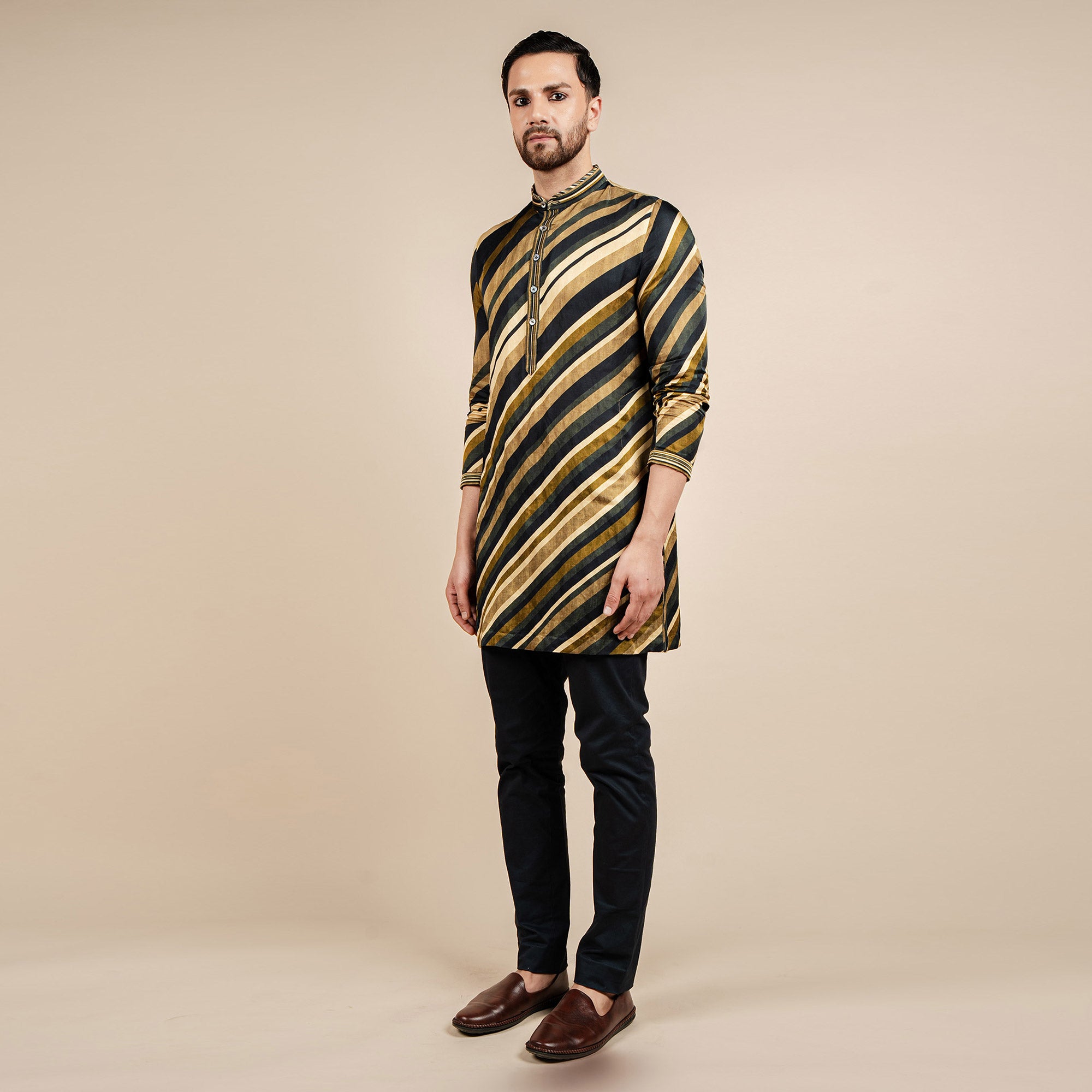 Multicoloured Striped Kurta | CHAR