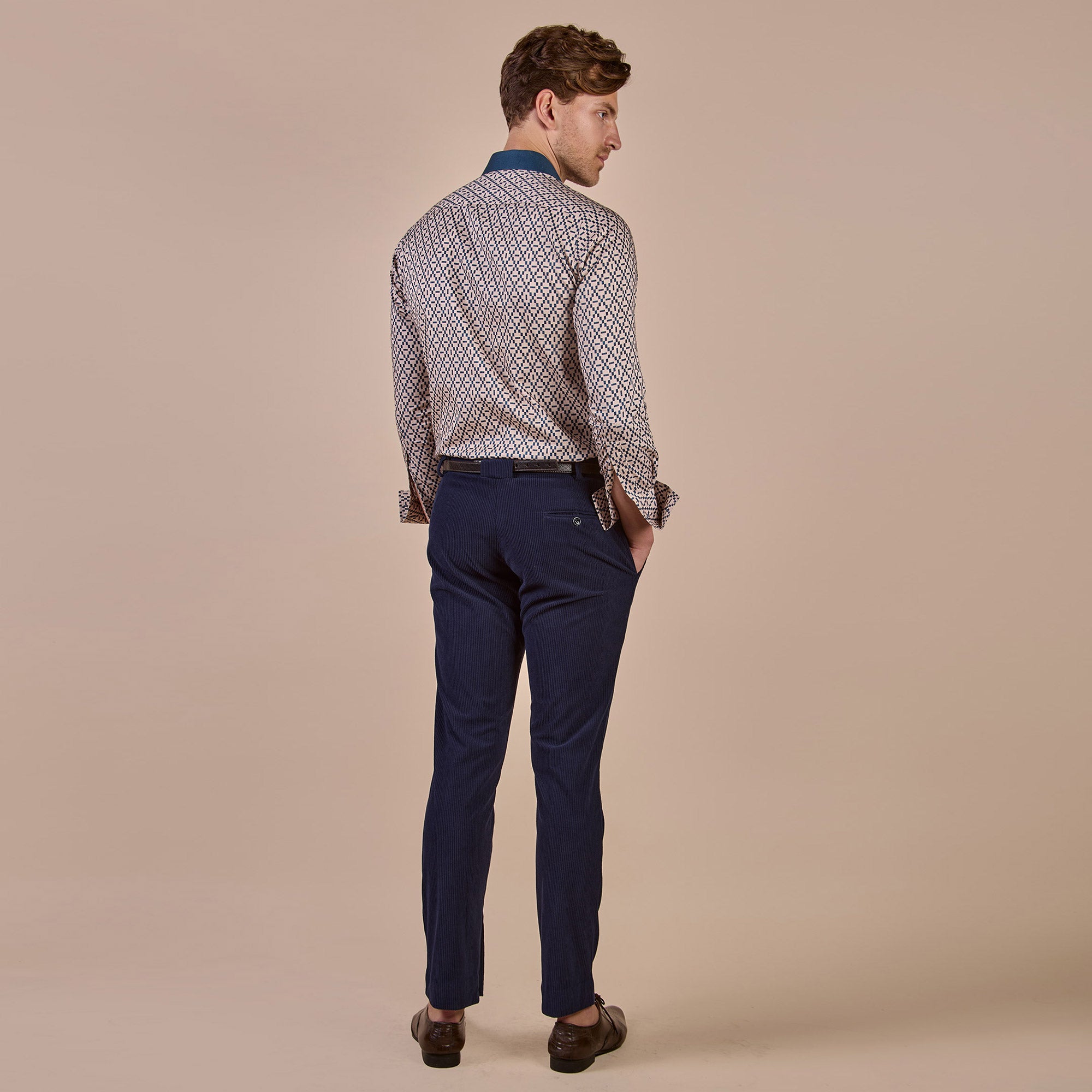 Navy Blue - Ivory Shirt | PANJ