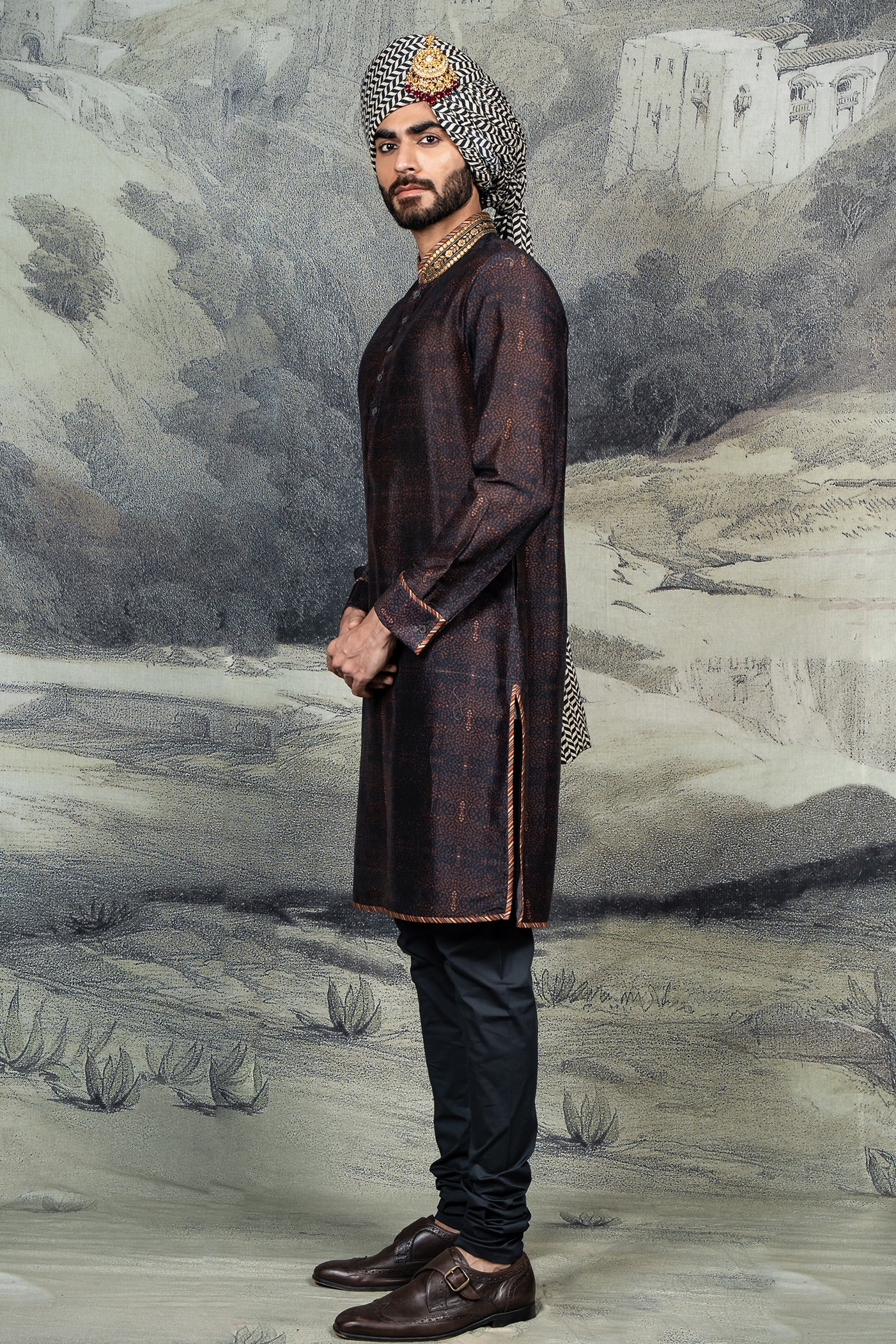 Navy Blue Kurta Set | BARODA