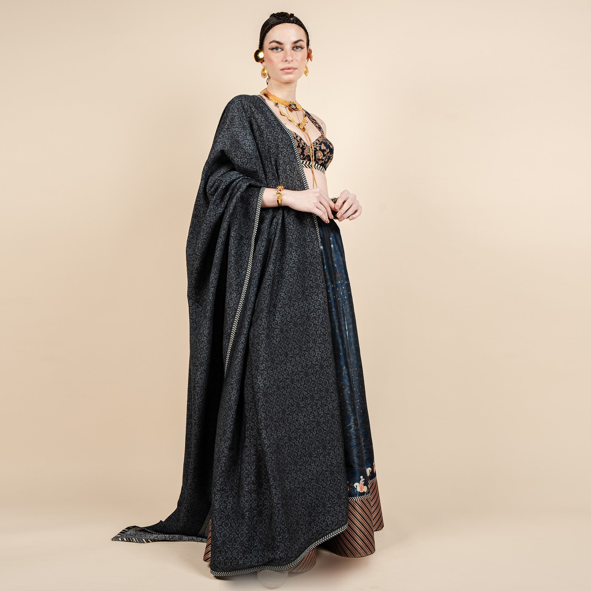 Navy Blue Stole | CHAR
