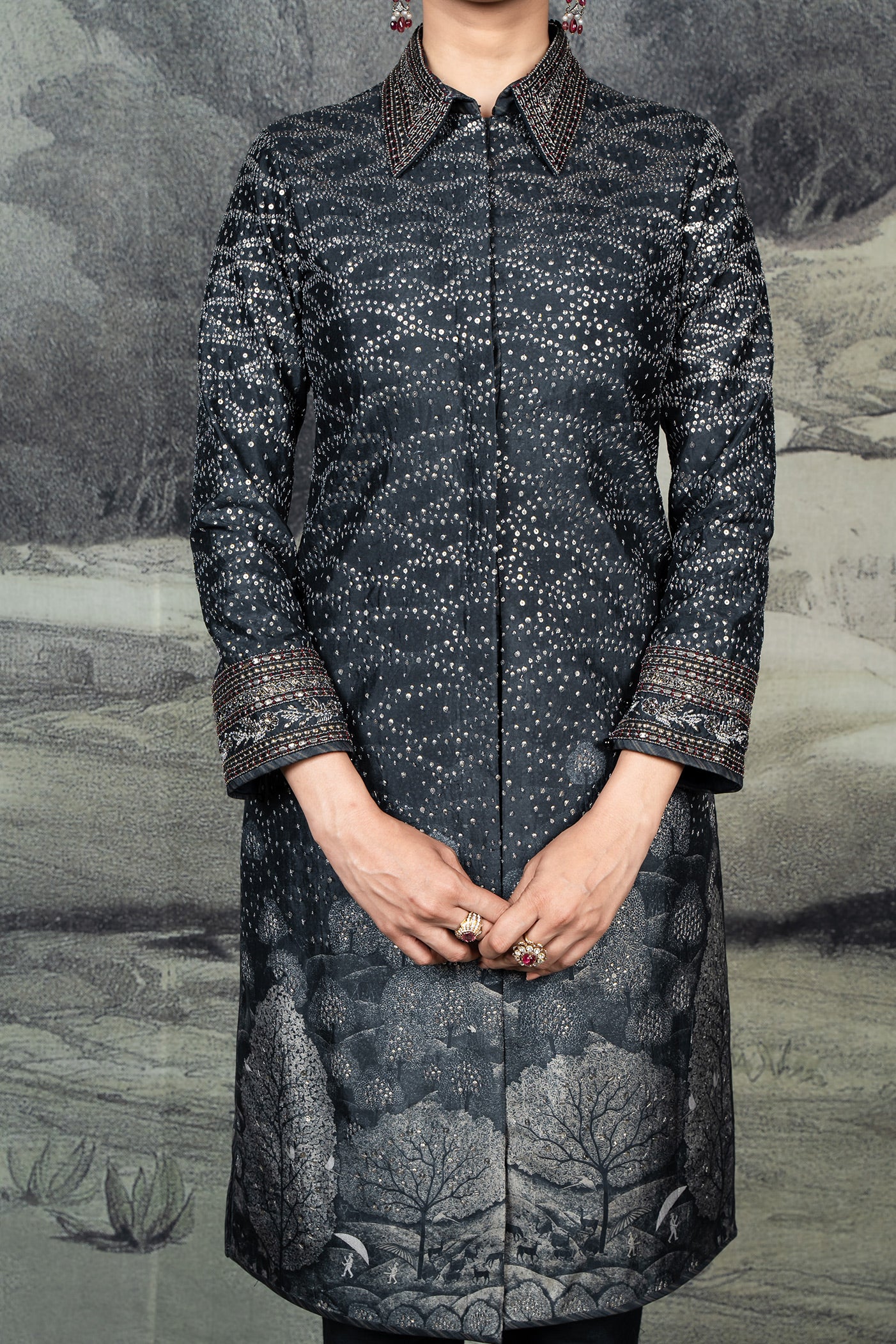 Navy Blue Tunic Set | BARODA