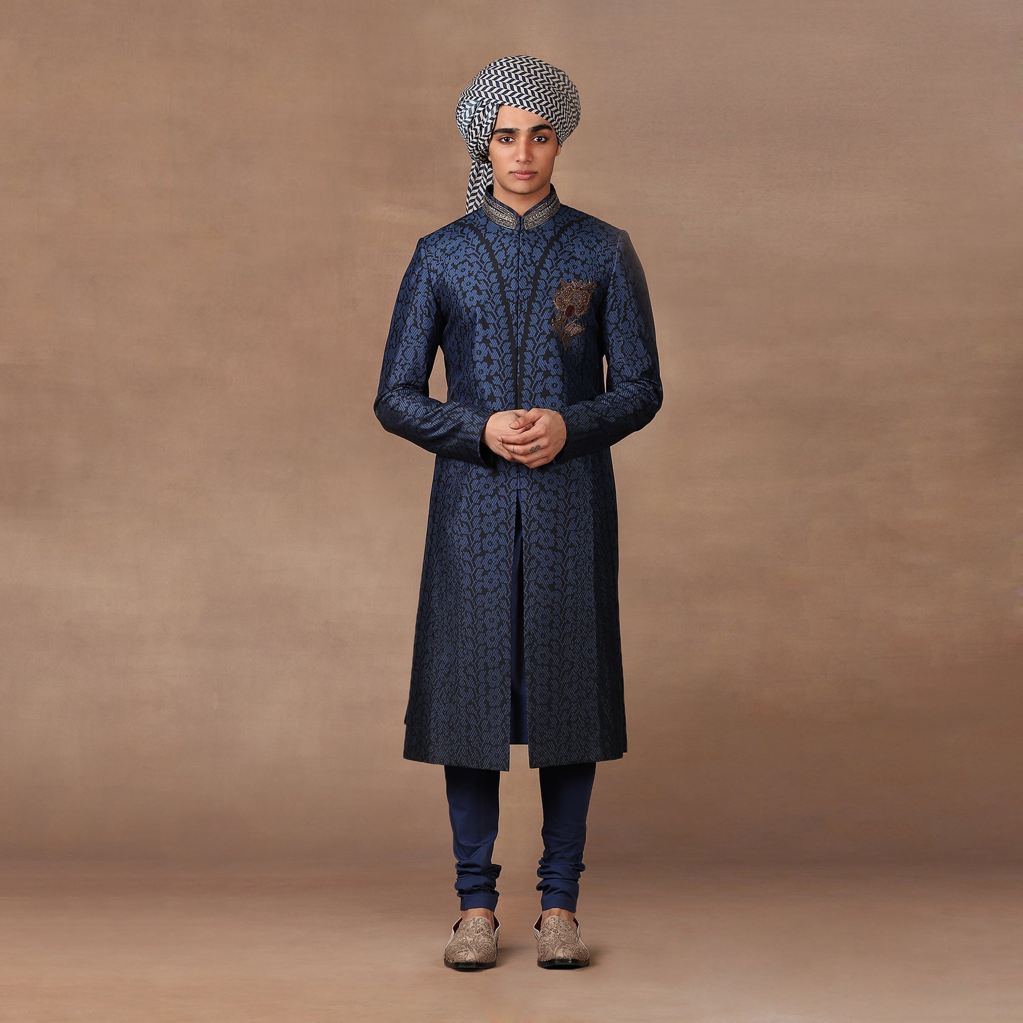 Navy Blue Sherwani Set | MURAQQA