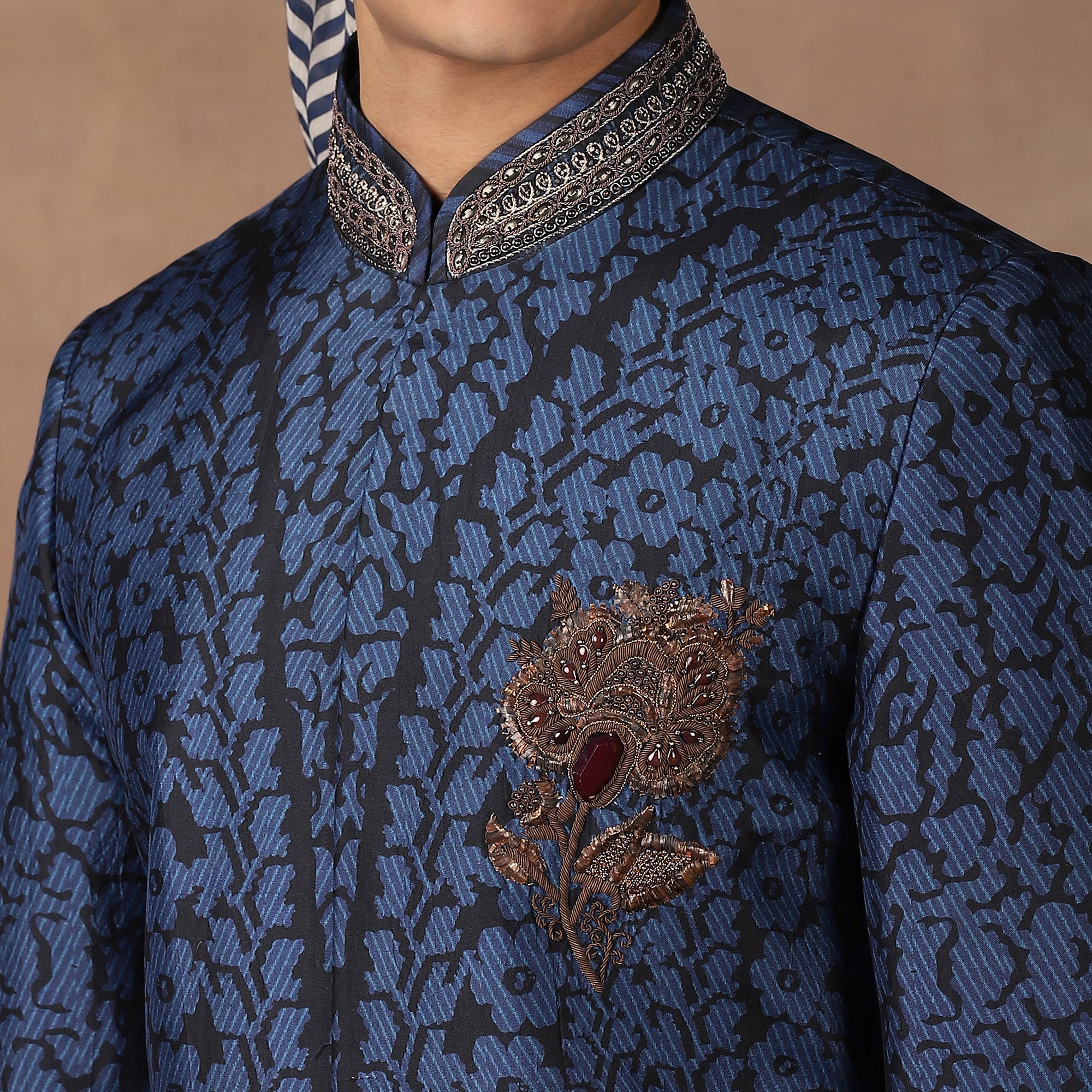 Navy Blue Sherwani Set | MURAQQA
