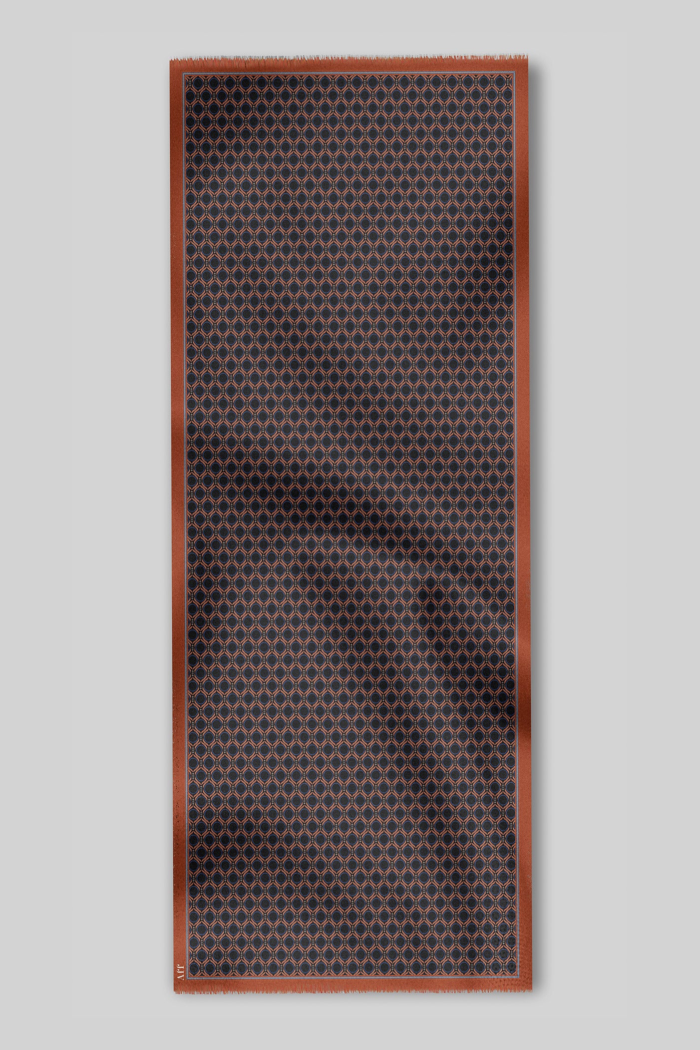 Noir Black Printed Scarf