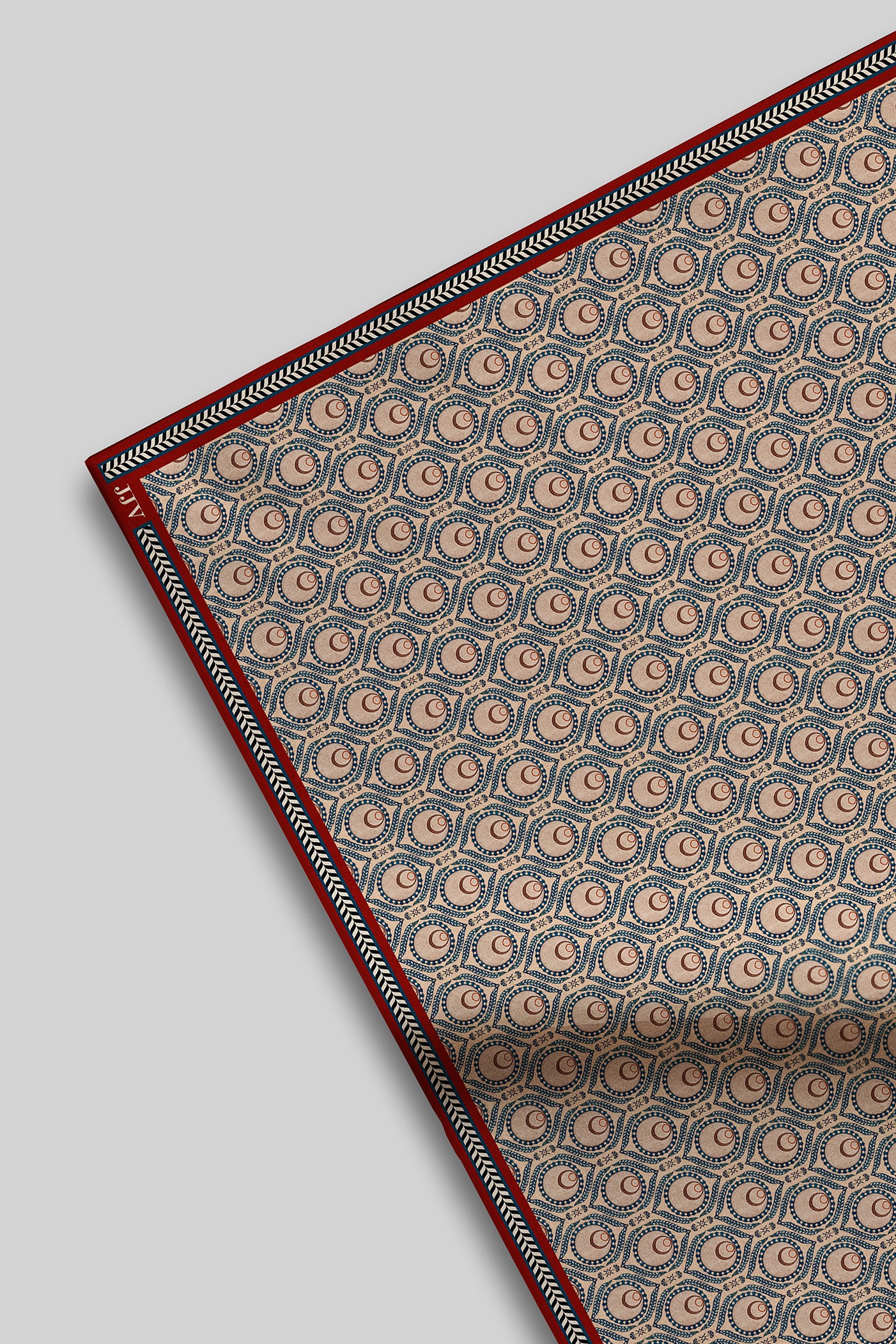 Nugrey - Blue Printed Pocket Square
