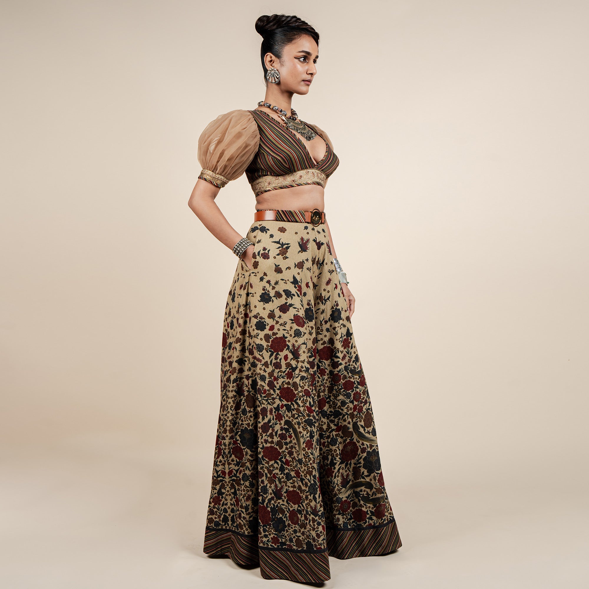 Oat Beige Sharara Set | CHAR