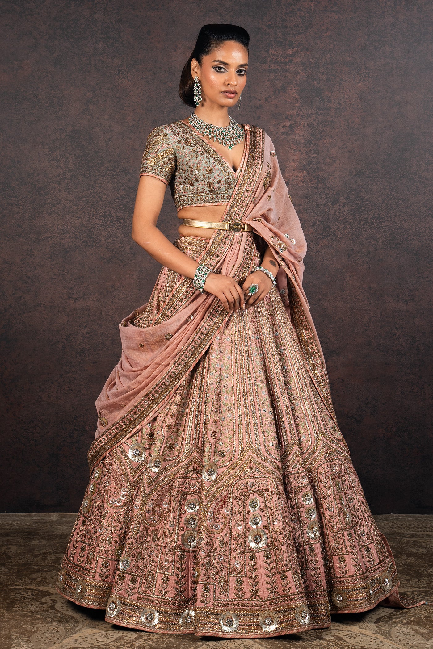 Old Rose Lehenga Set | MURAQQA