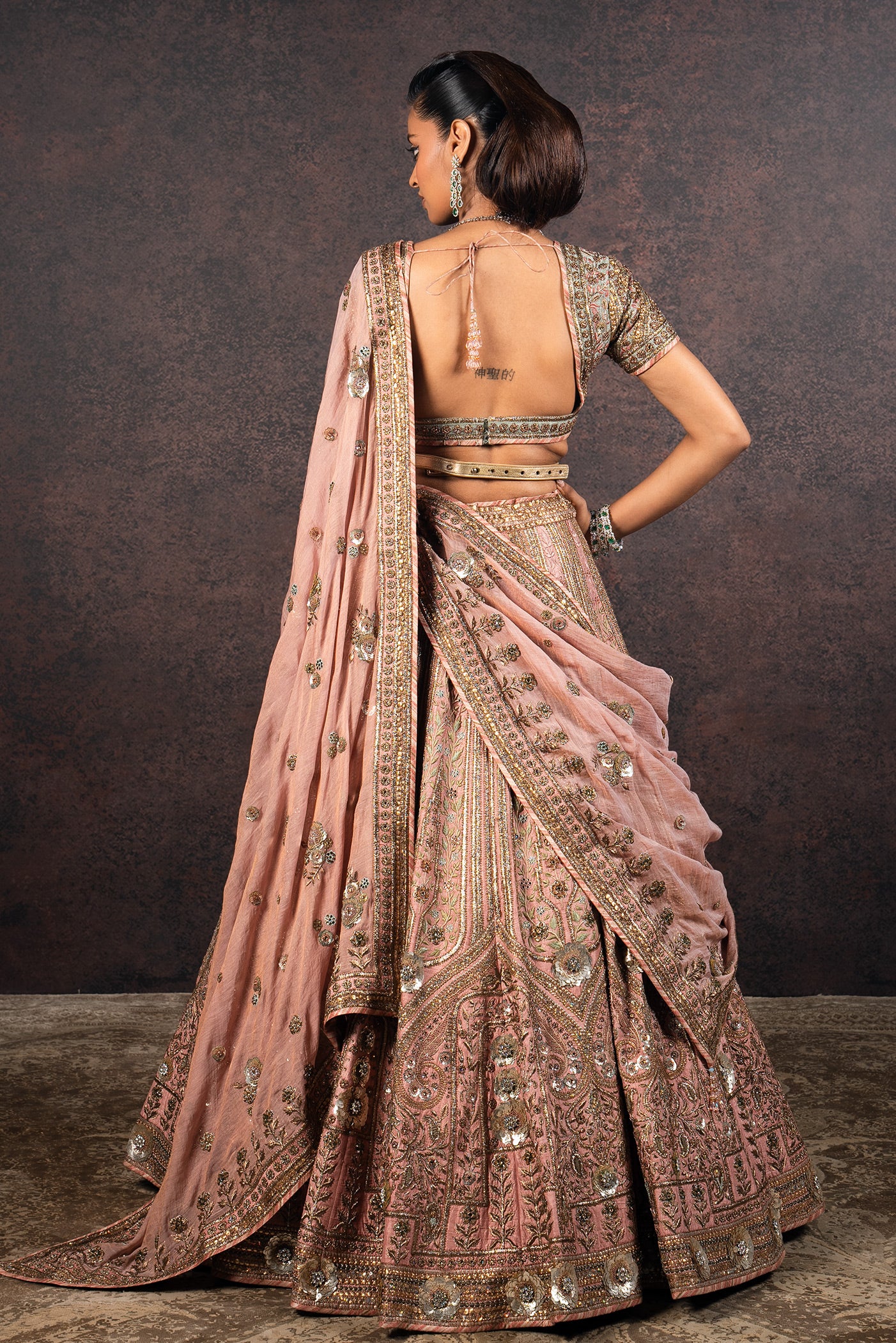 Old Rose Lehenga Set | MURAQQA