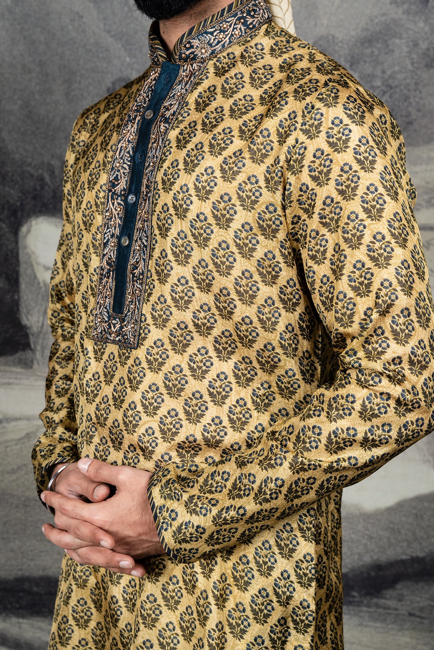 Olive Mustard Kurta Set | BARODA