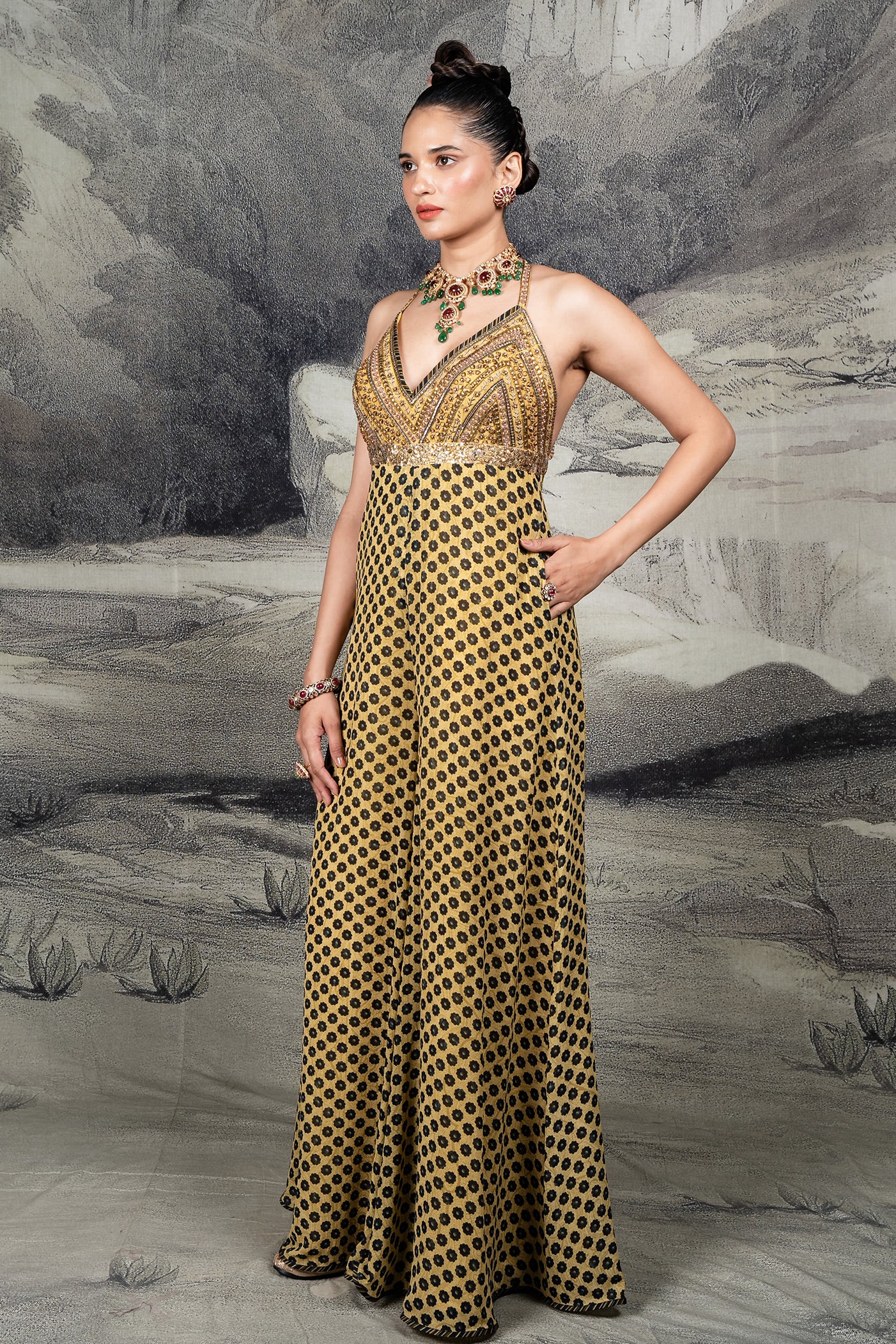 Olive Mustard - Midnight Blue Jumpsuit | BARODA