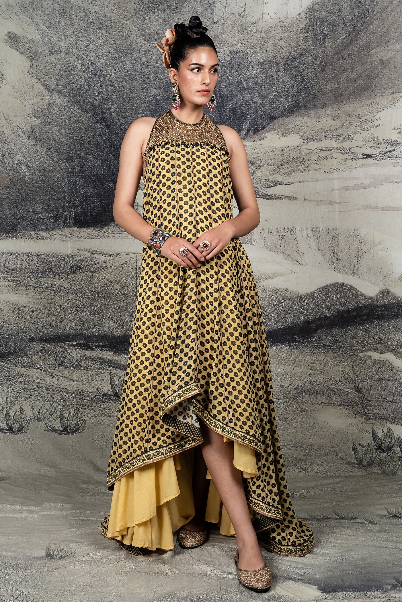 Olive Mustard - Midnight Blue Maxi Dress | BARODA