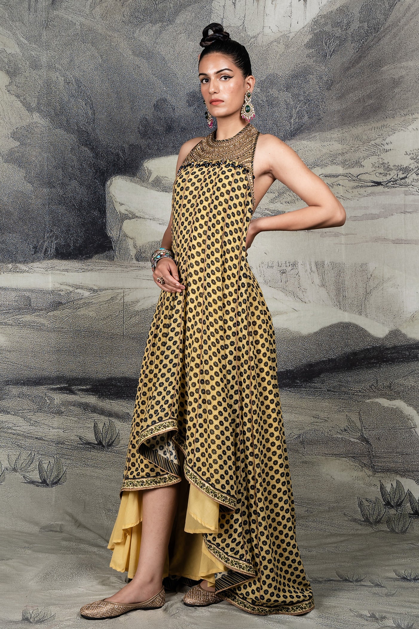 Olive Mustard - Midnight Blue Maxi Dress | BARODA