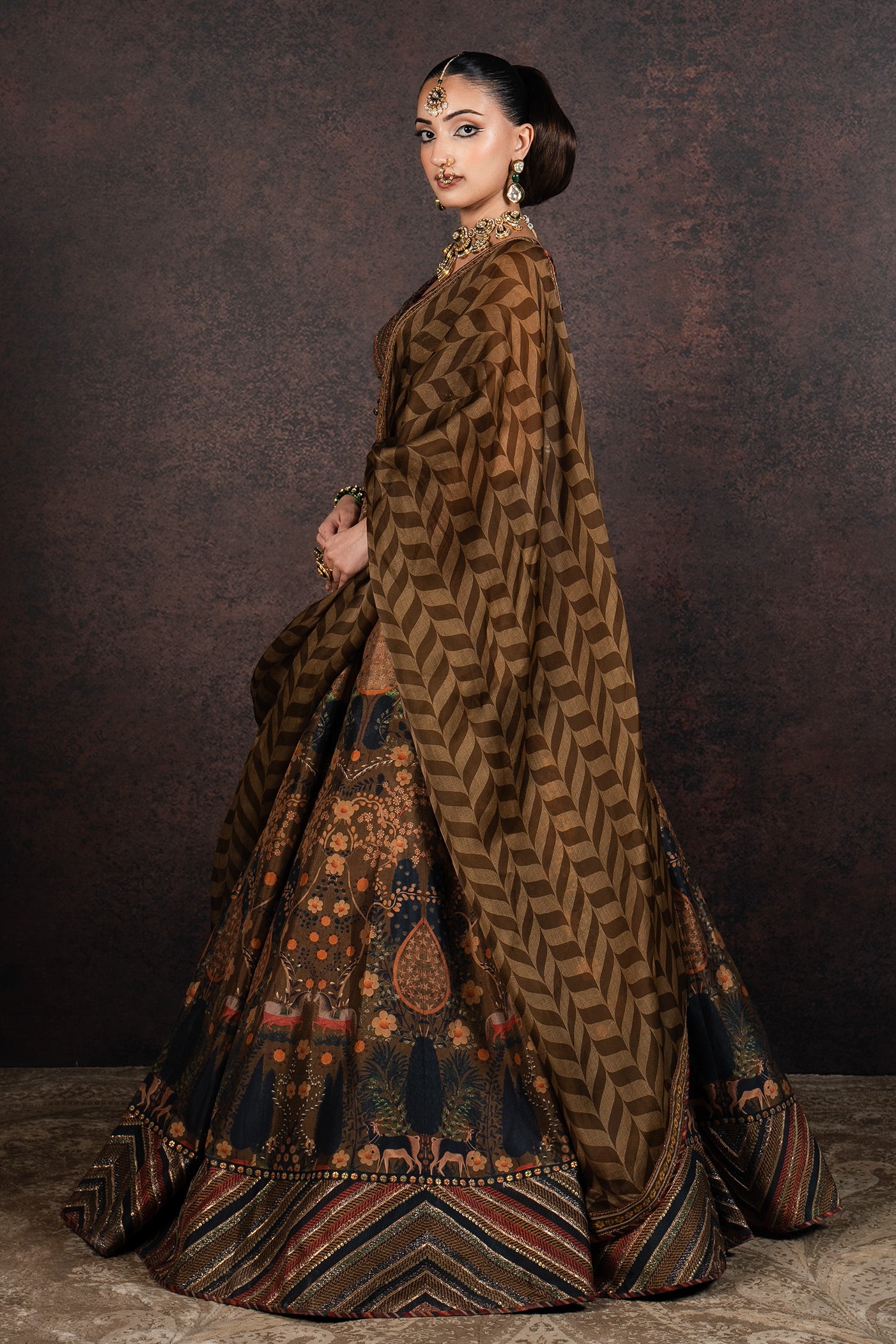 Olive Mustard Skirt Set | MURAQQA