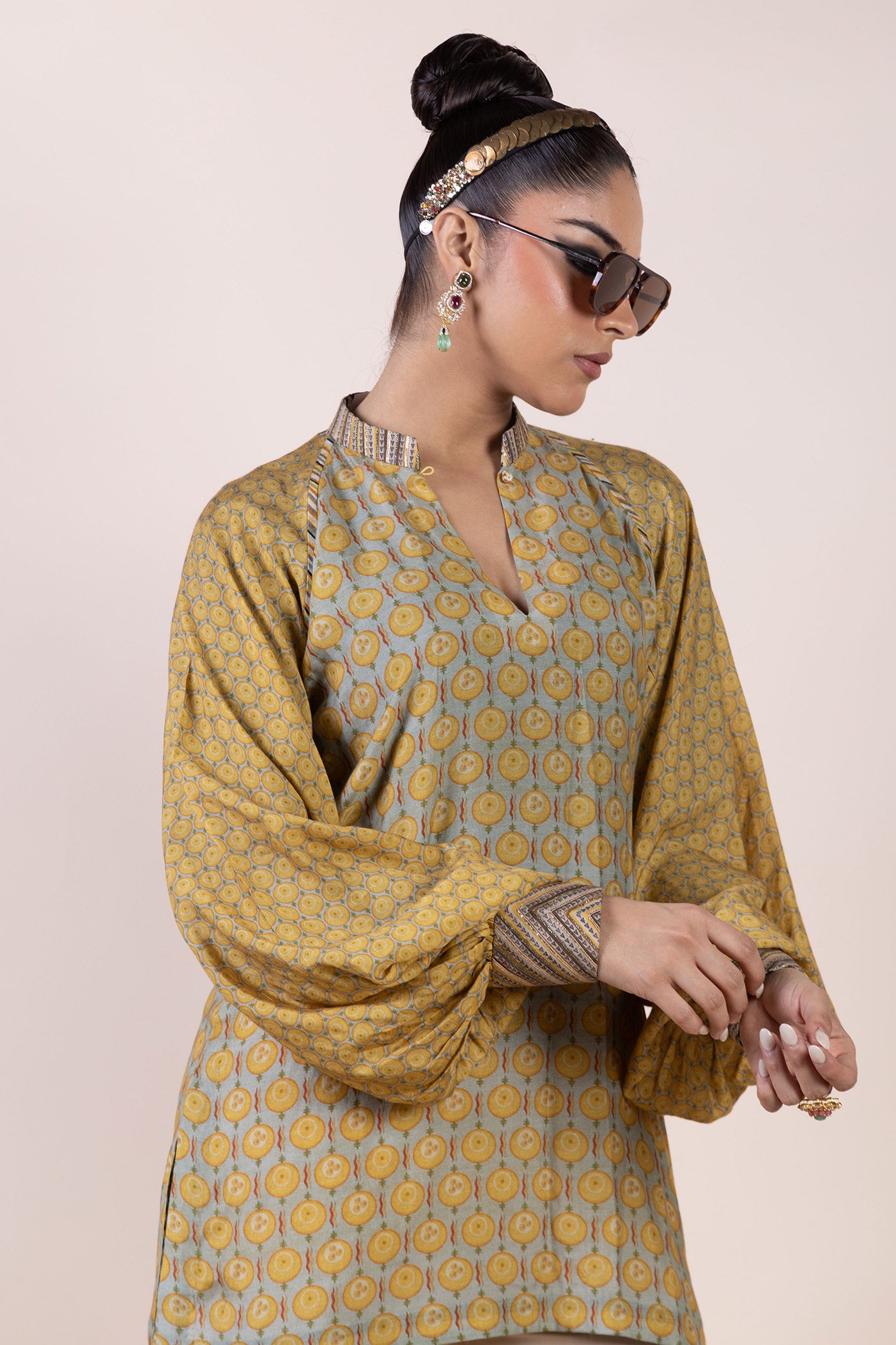 Olive Yellow Long Top | CHHĒ