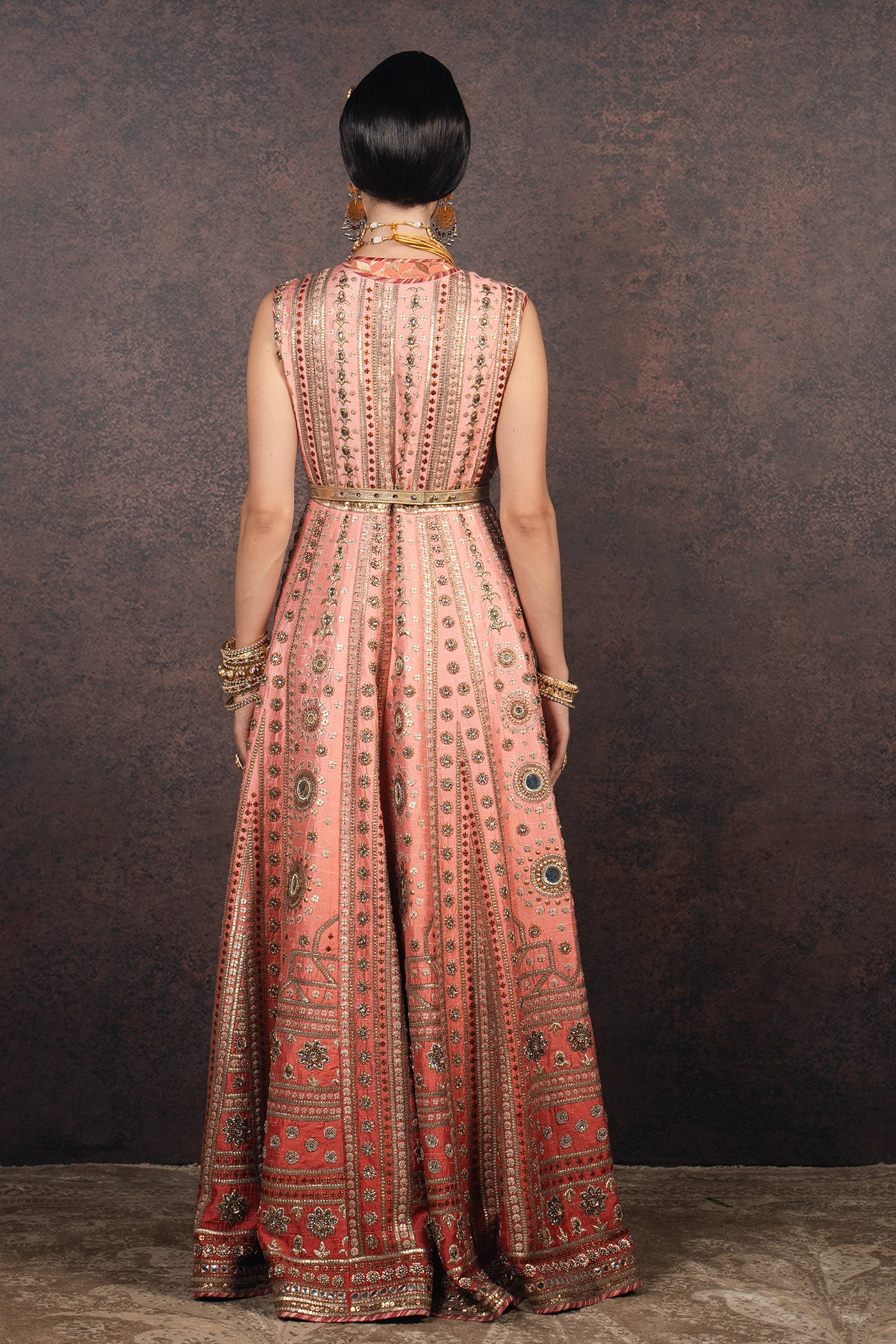 Peach Ombre Jacket Set | MURAQQA