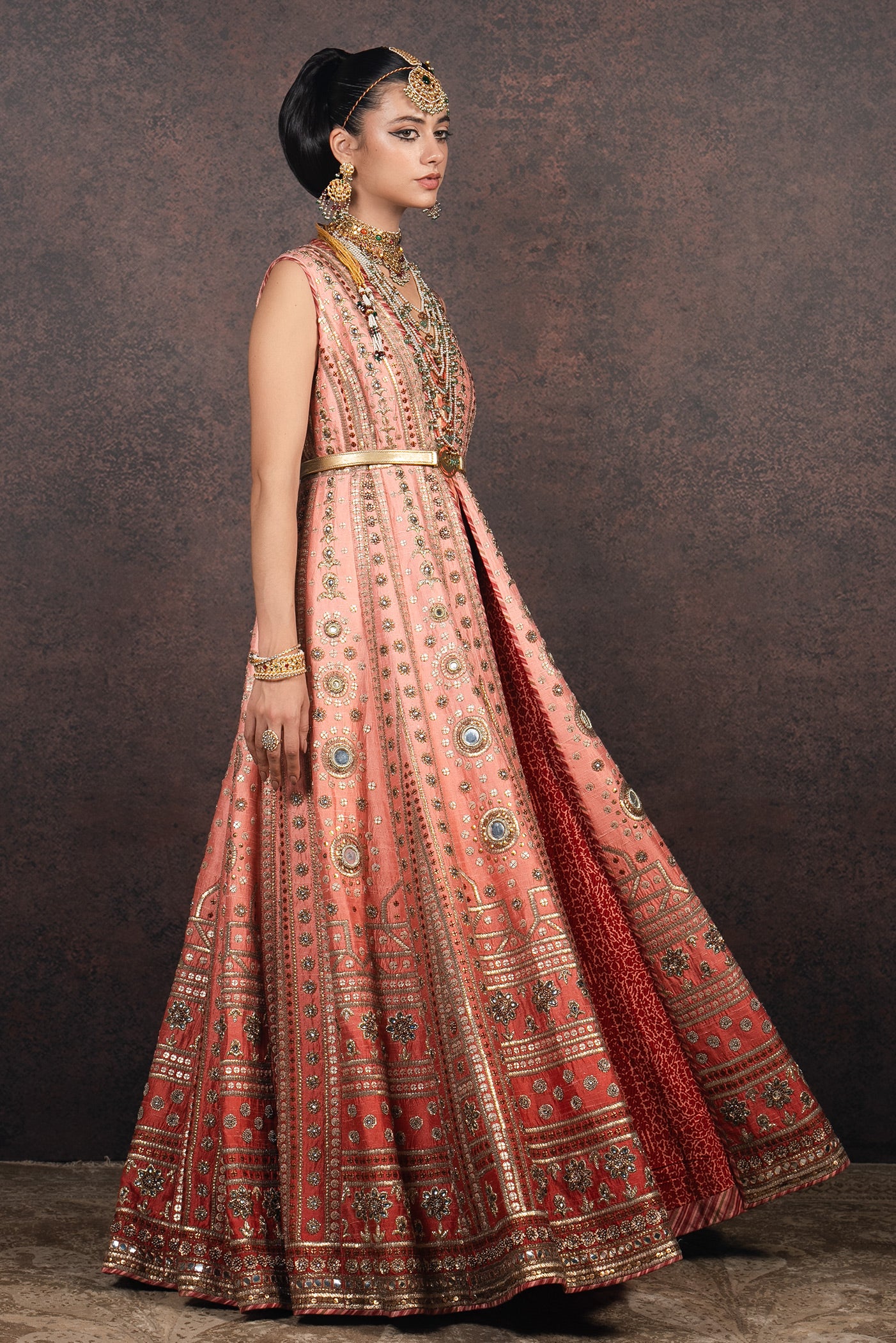 Peach Ombre Jacket Set | MURAQQA