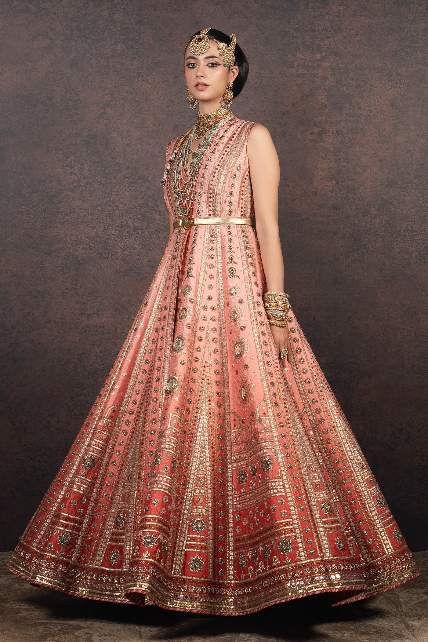 Peach Ombre Jacket Set | MURAQQA