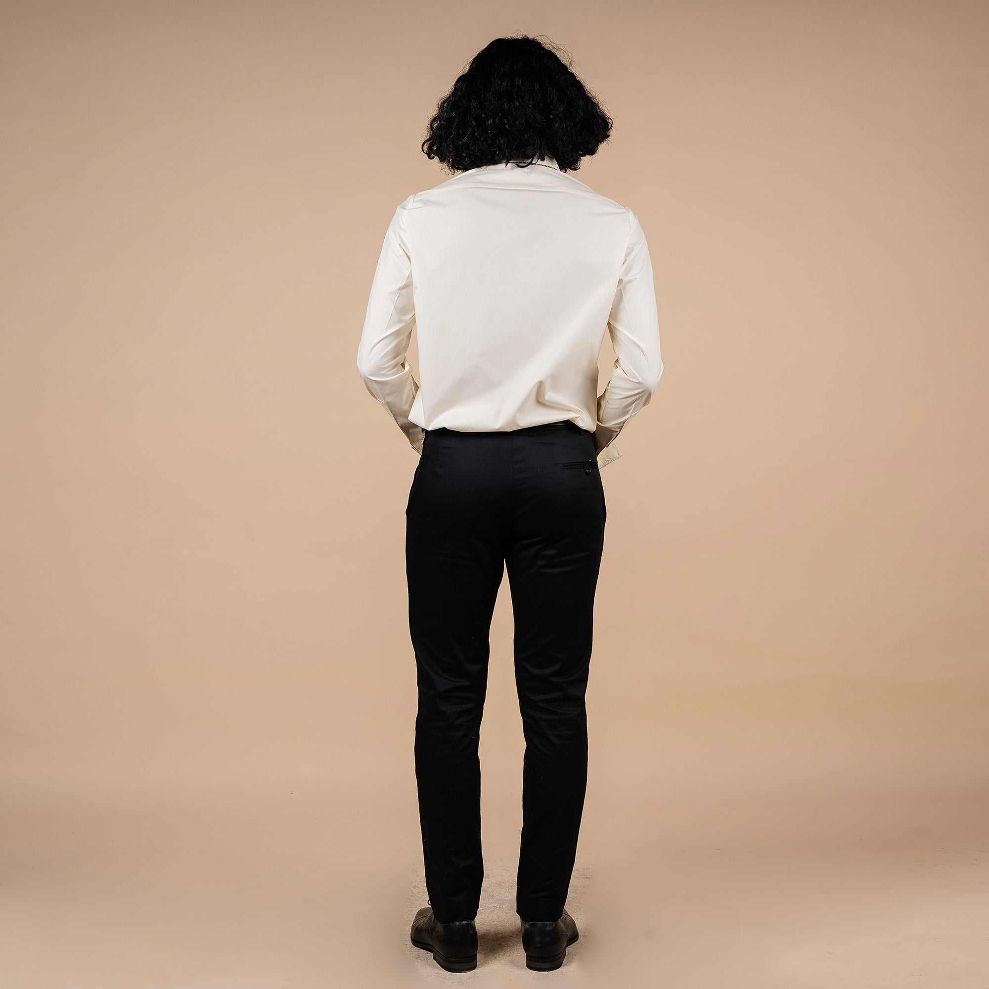 Pearl Ivory Double Piping Phoenix Shirt | PANJ