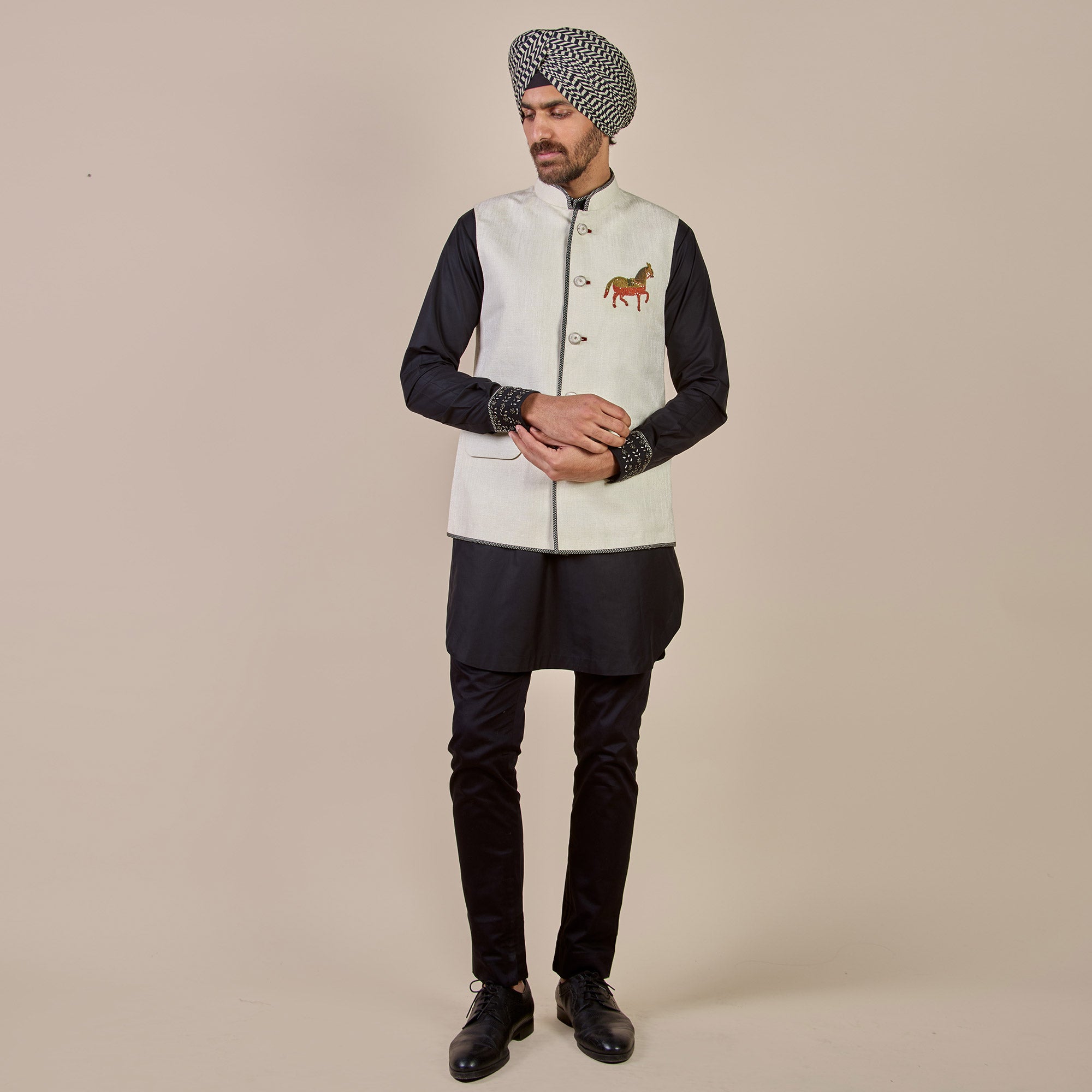 Pearl Ivory Nehru Jacket | CHHĒ