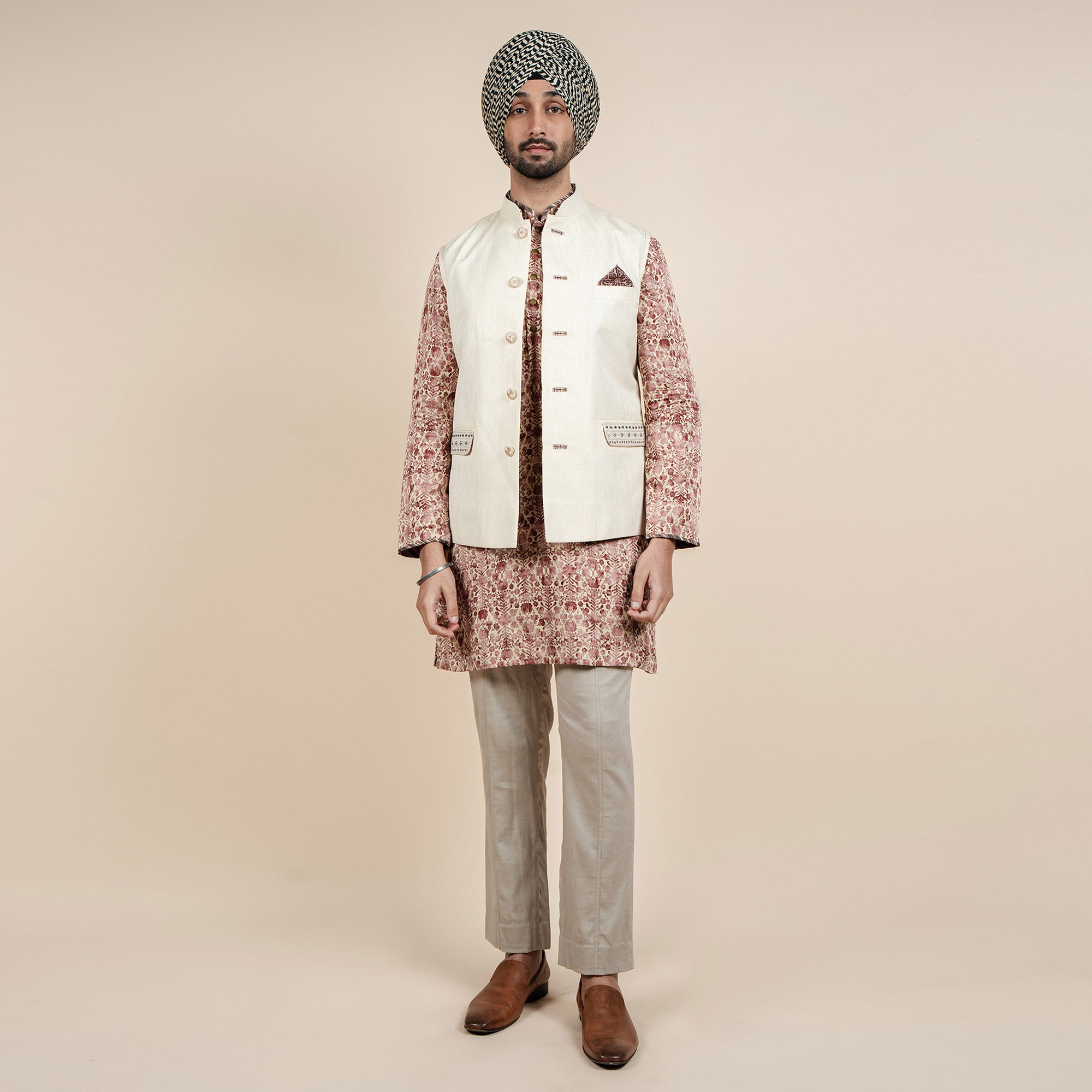 Pearl Ivory Nehru Jacket | CHAR